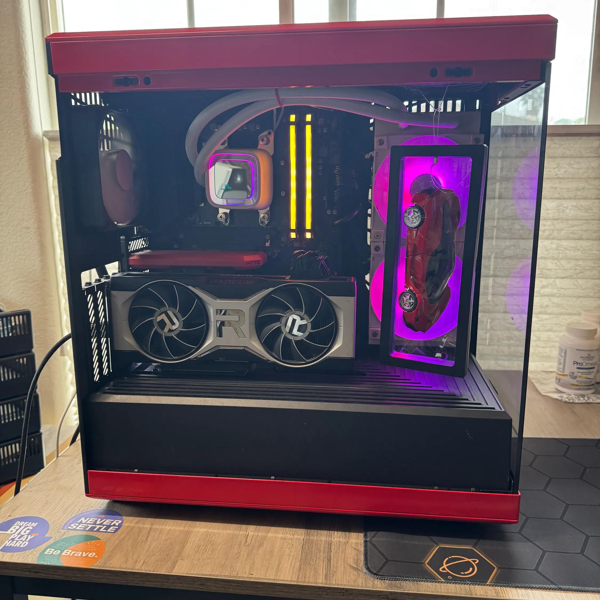 Ryzen 5 5600X | RX 6700 XT | 64GB RGB RAM | 2 TB NVMe | HYTE Y40 (Red Ferrari Theme)