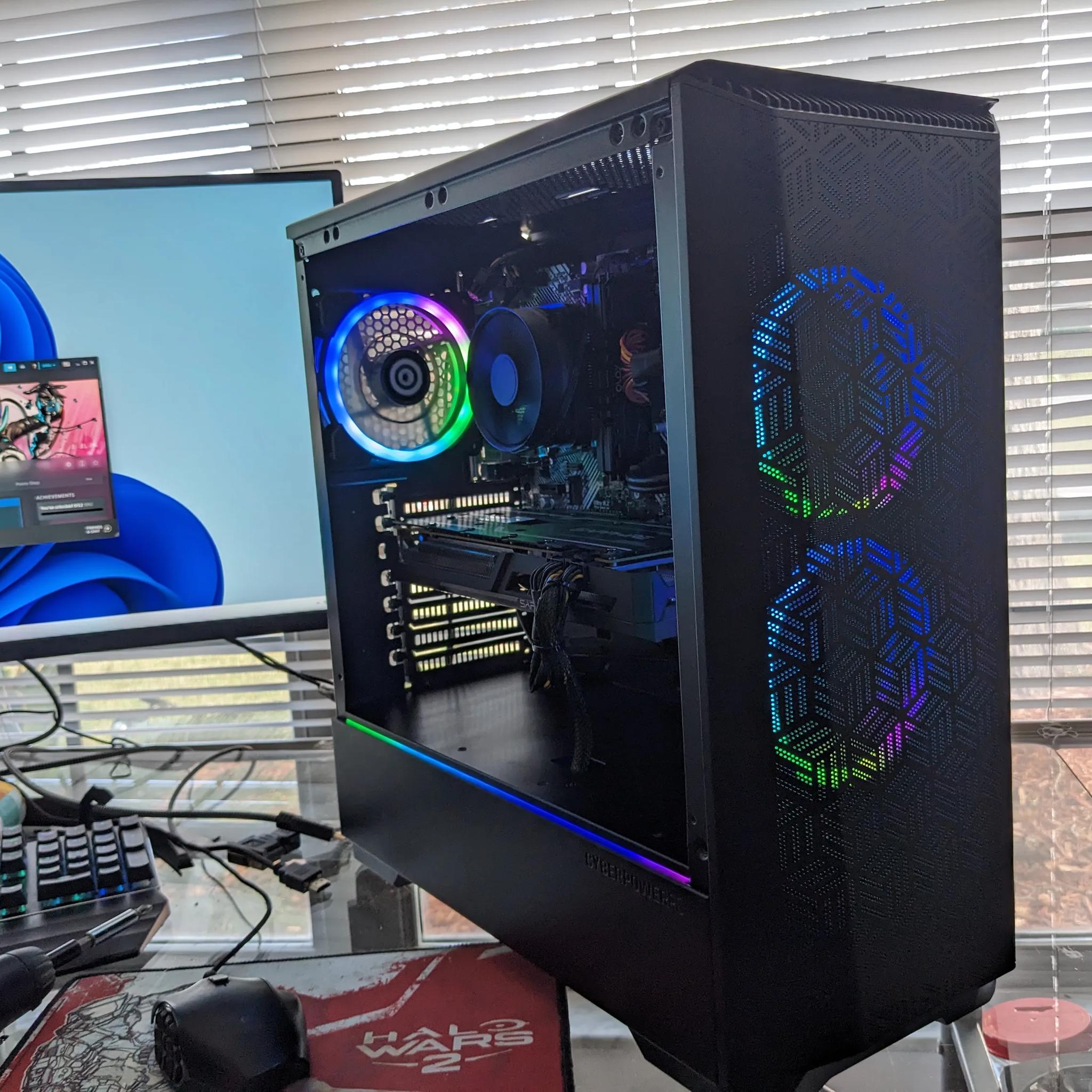 Phanteks, Win11, Ryzen 3100, 32gb ddr4-3200, R9 390 8gb GPU, SSD+HDD, BT+WiFi