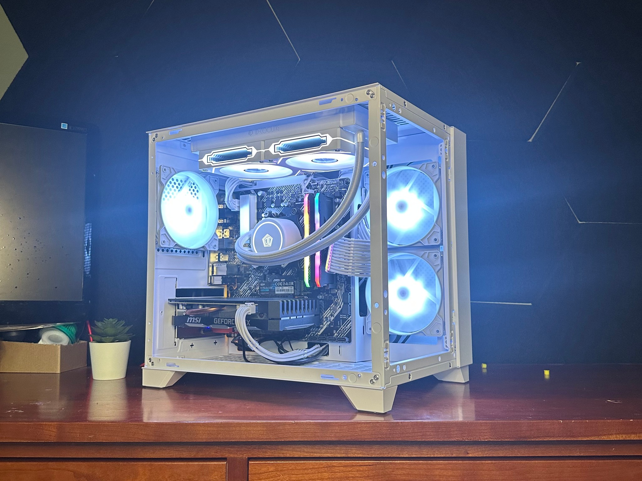 White RTX Gaming PC with AIO