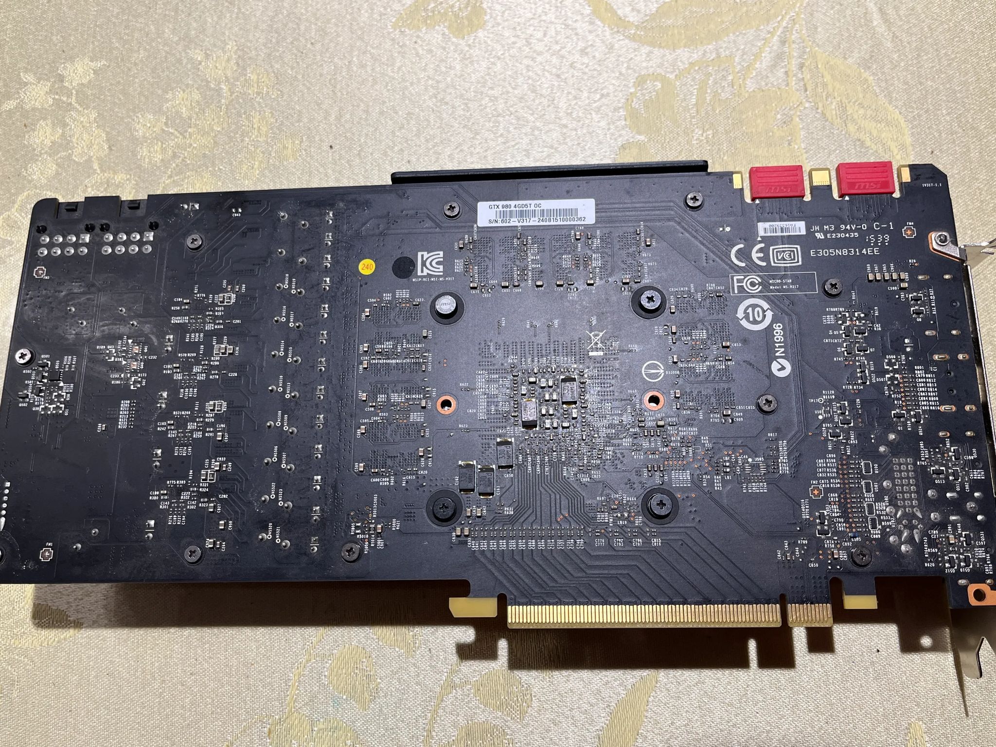 MSI ARMOR GeForce GTX 980 GDDR5 4GB OC Graphics Card