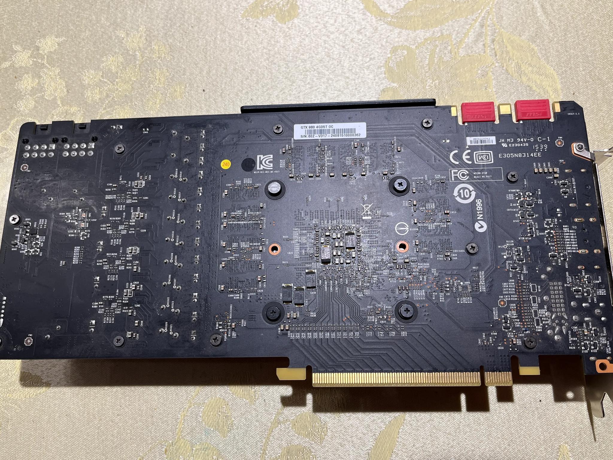 MSI ARMOR GeForce GTX 980 GDDR5 4GB OC Graphics Card