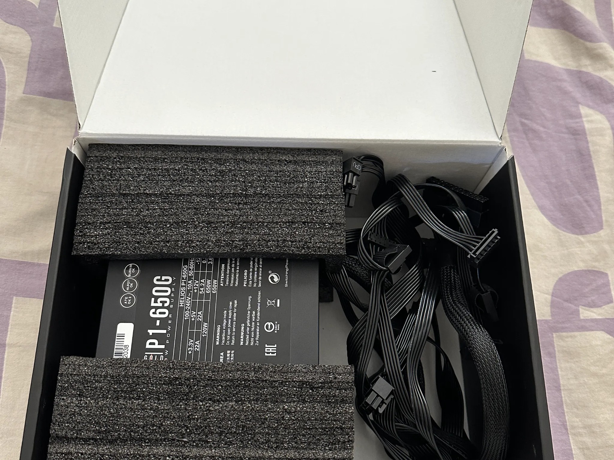 GAMDIAS Helios P1-650G, 650W 80 Plus Gold ATX Power Supply