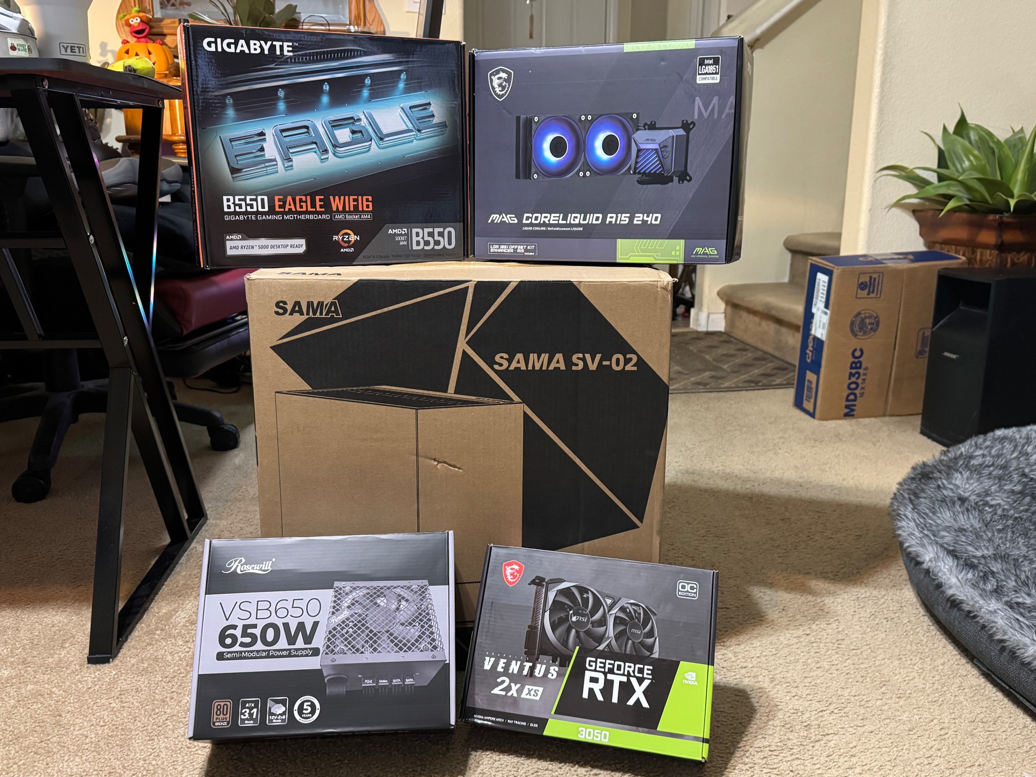 Rock solid AMD Ryzen 5 5500, RTX 3050, 32G MEM, 2 NVME (1TB each), AIO cooler, RGB. And much more.