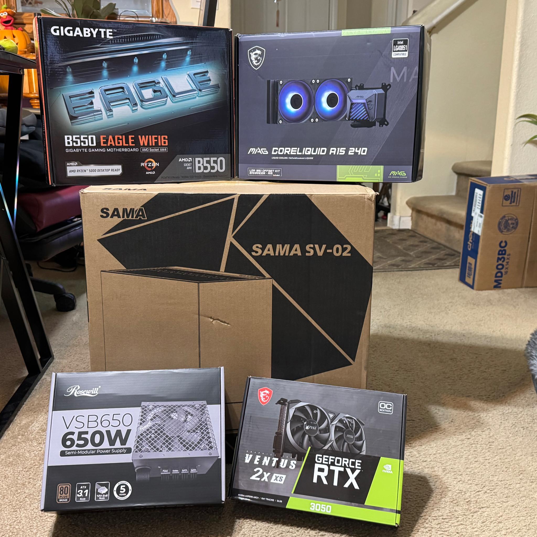 Rock solid AMD Ryzen 5 5500, RTX 3050, 32G MEM, 2 NVME (1TB each), AIO cooler, RGB. And much more.