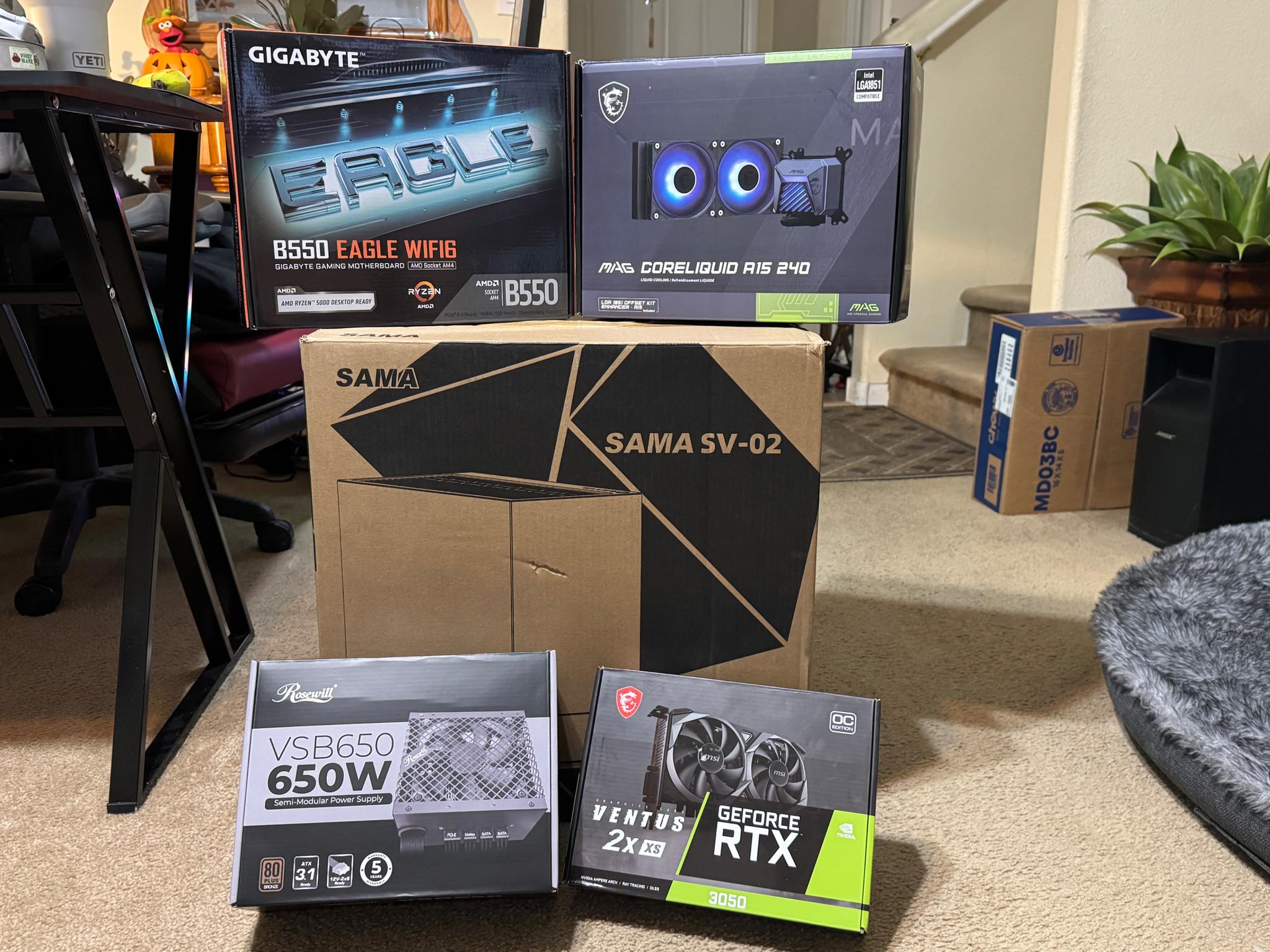 Rock solid AMD Ryzen 5 5500, RTX 3050, 32G MEM, 2 NVME (1TB each), AIO cooler, RGB. And much more.