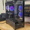 Black iBUYPOWER PC Case with Tempered Glass w/ 3 Fans