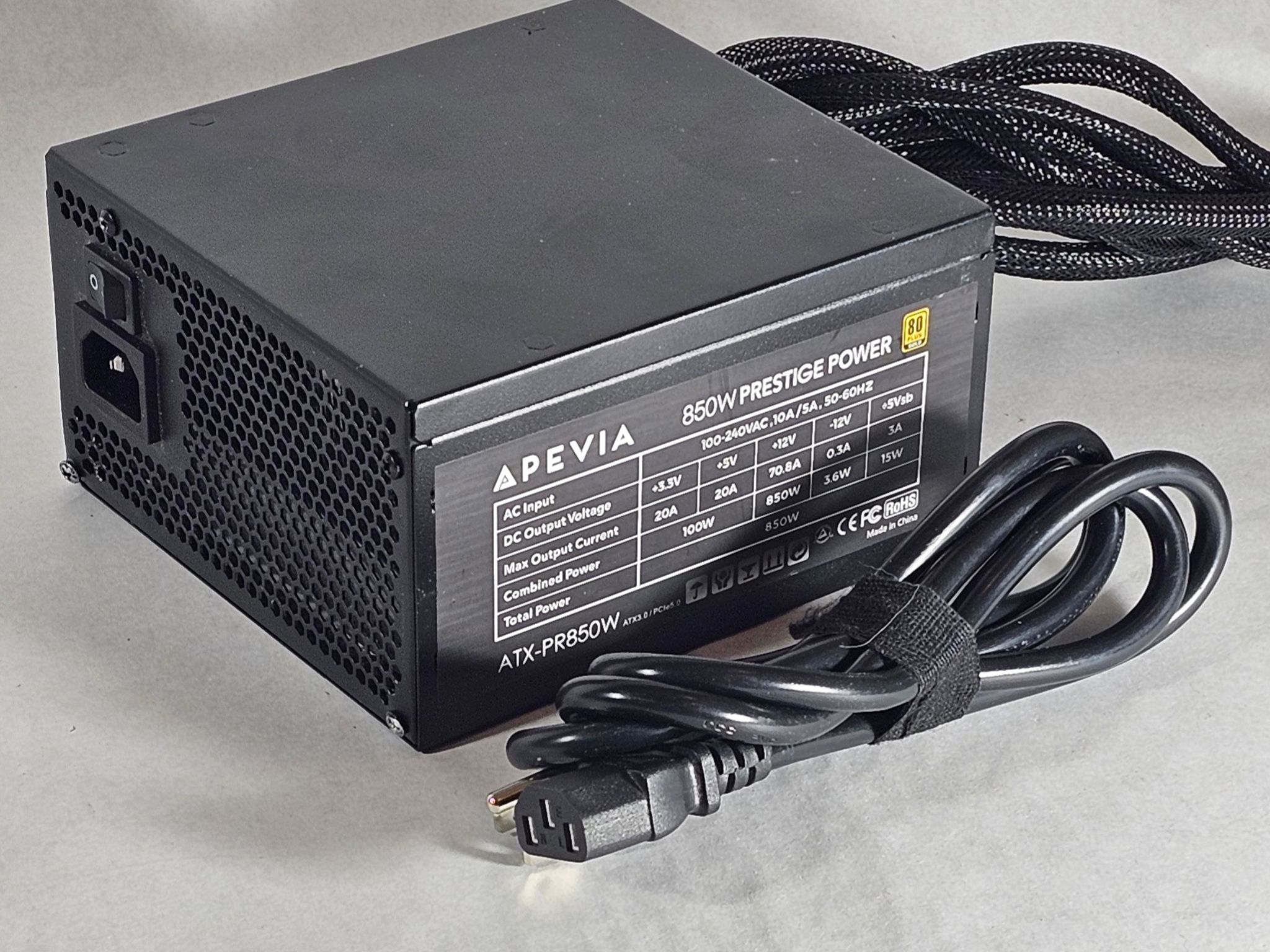 850 Watt PSU Apevia Prestige Power ATX-PR850W 850W Power Supply