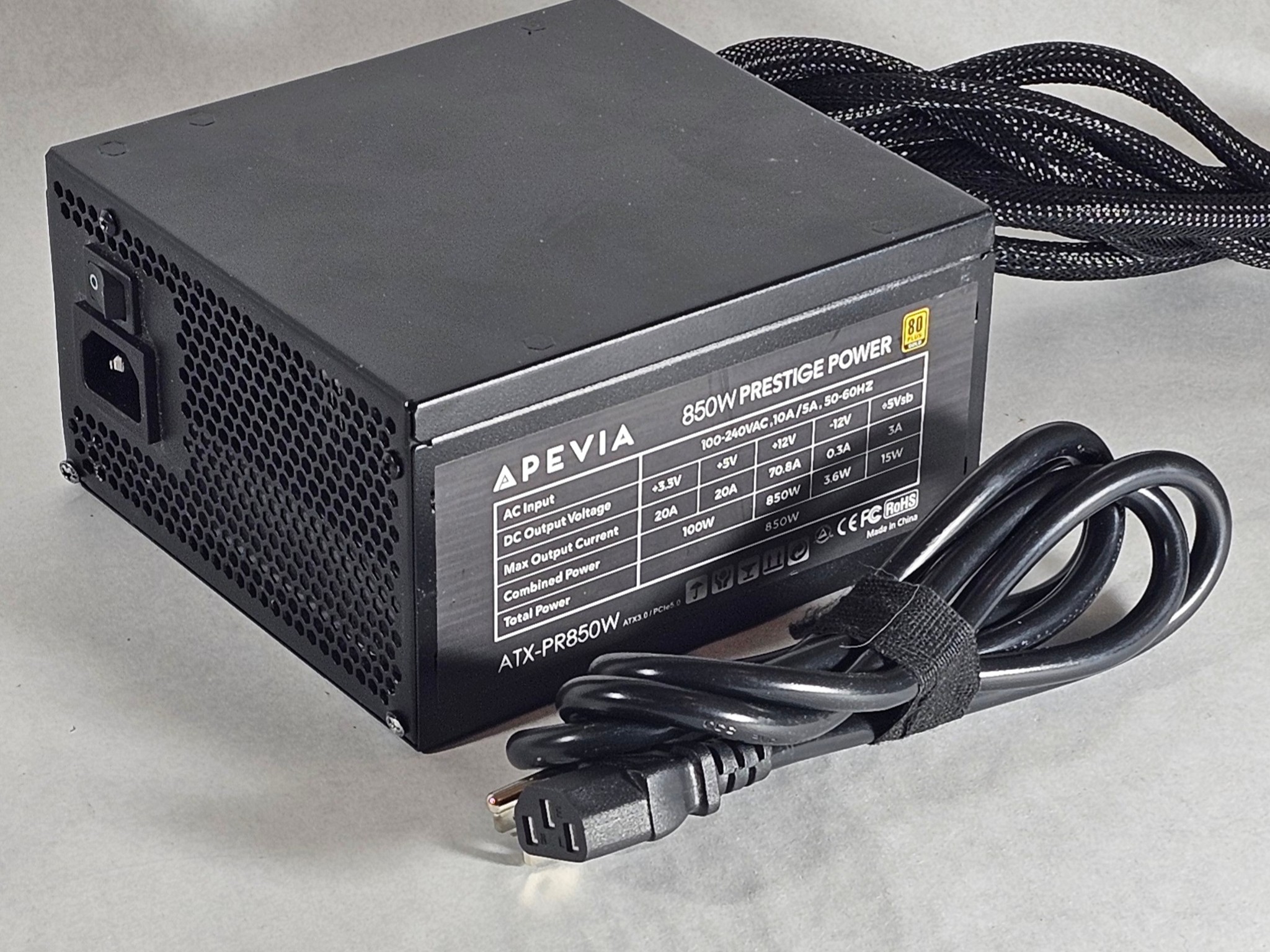 850 Watt PSU Apevia Prestige Power ATX-PR850W 850W Power Supply