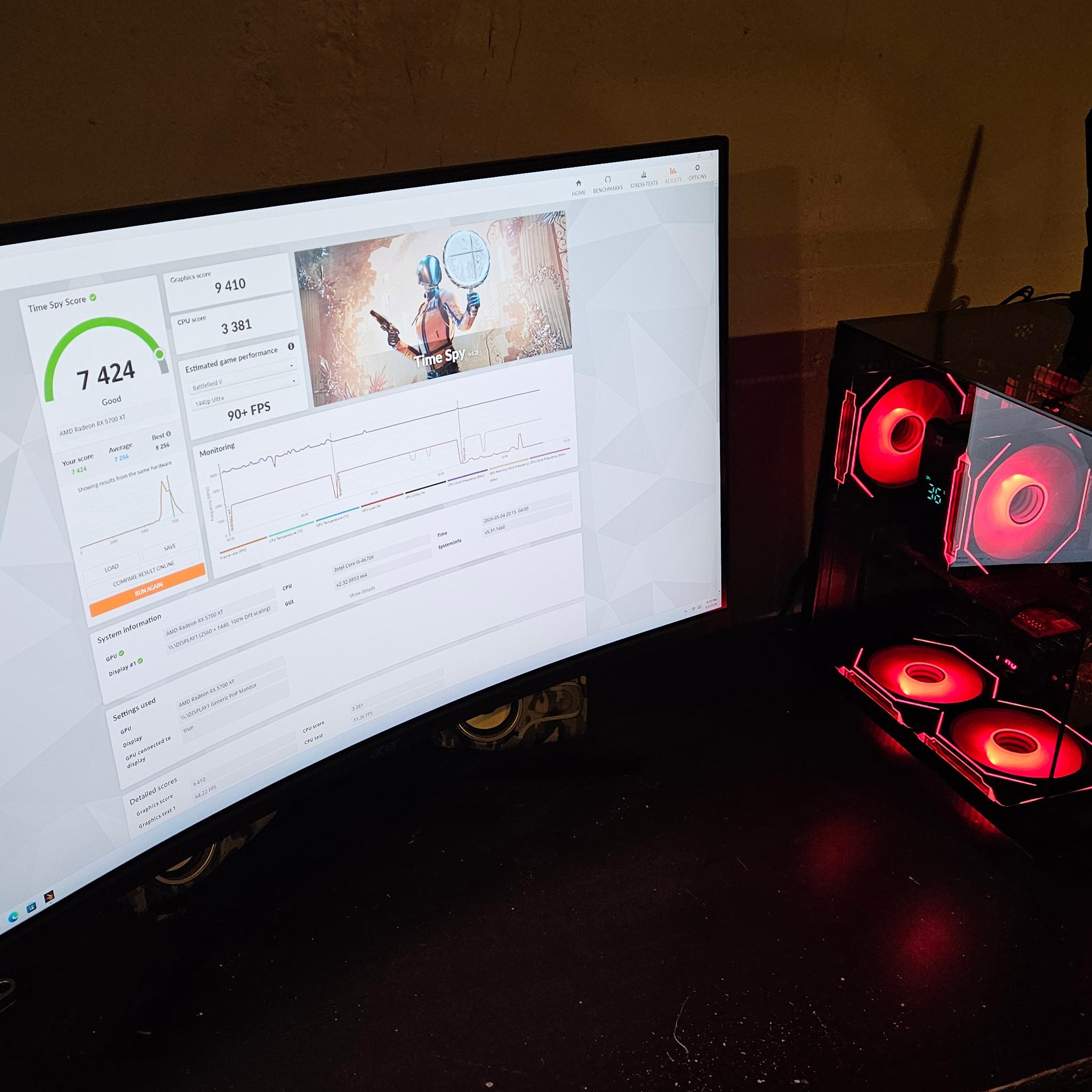🔥 High-Performance RGB Gaming PC – RX 5700 XT | 16GB RAM | WiFi | Ready to Game 🔥