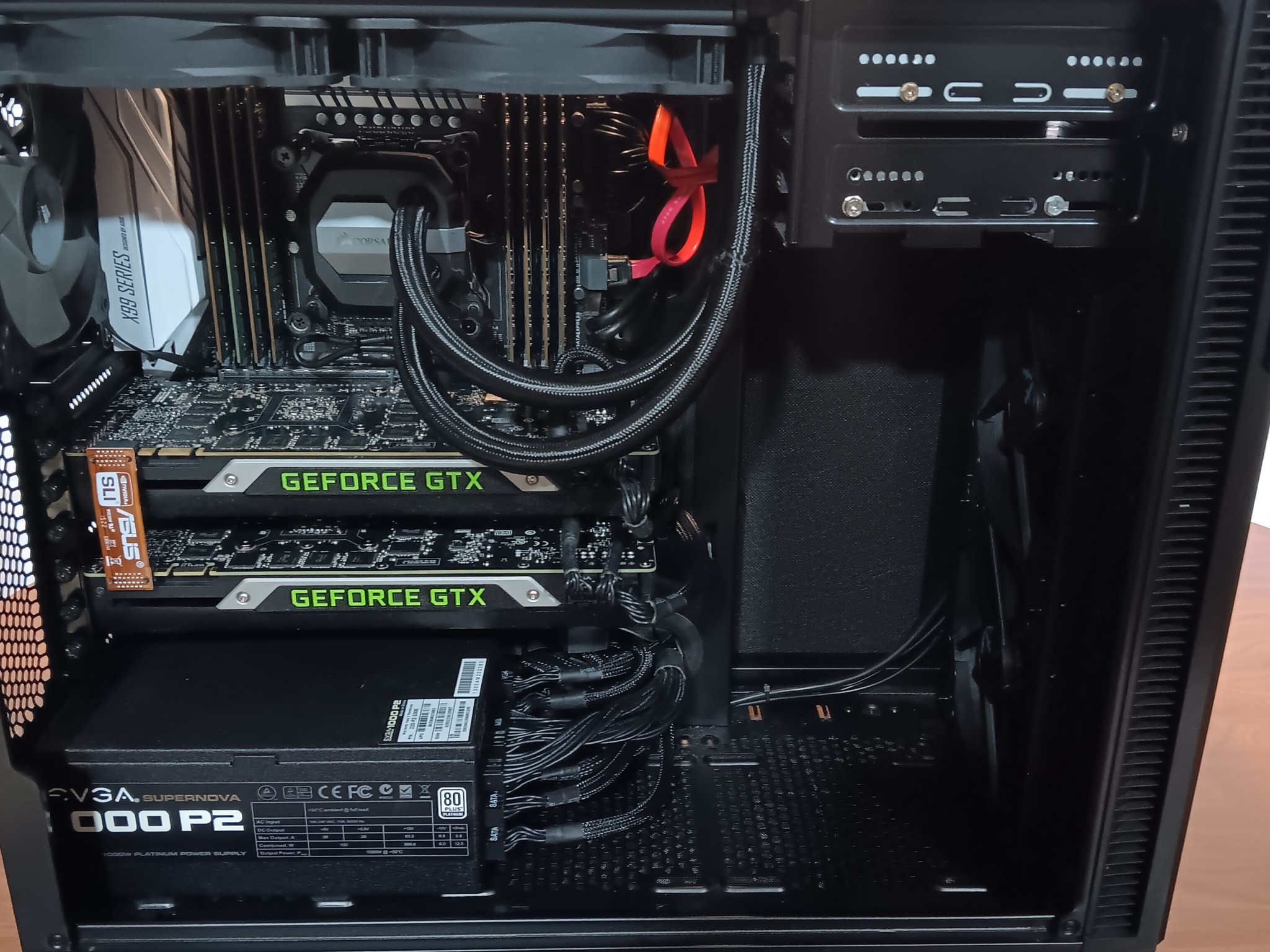 Fractal Design Define R5, ATX Asus X99-A II, i7-6950X 10C/20T 3.00GHz, 64GB DDR4, 2- Titan Xs, 3.5TB