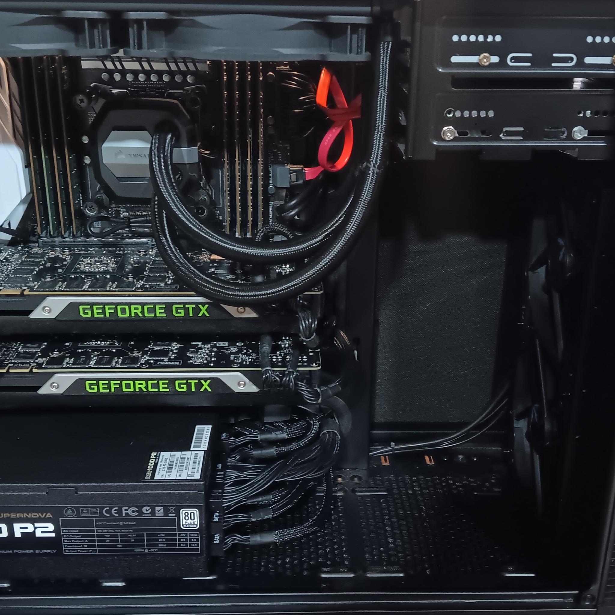 Fractal Design Define R5, ATX Asus X99-A II, i7-6950X 10C/20T 3.00GHz, 64GB DDR4, 2- Titan Xs, 3.5TB