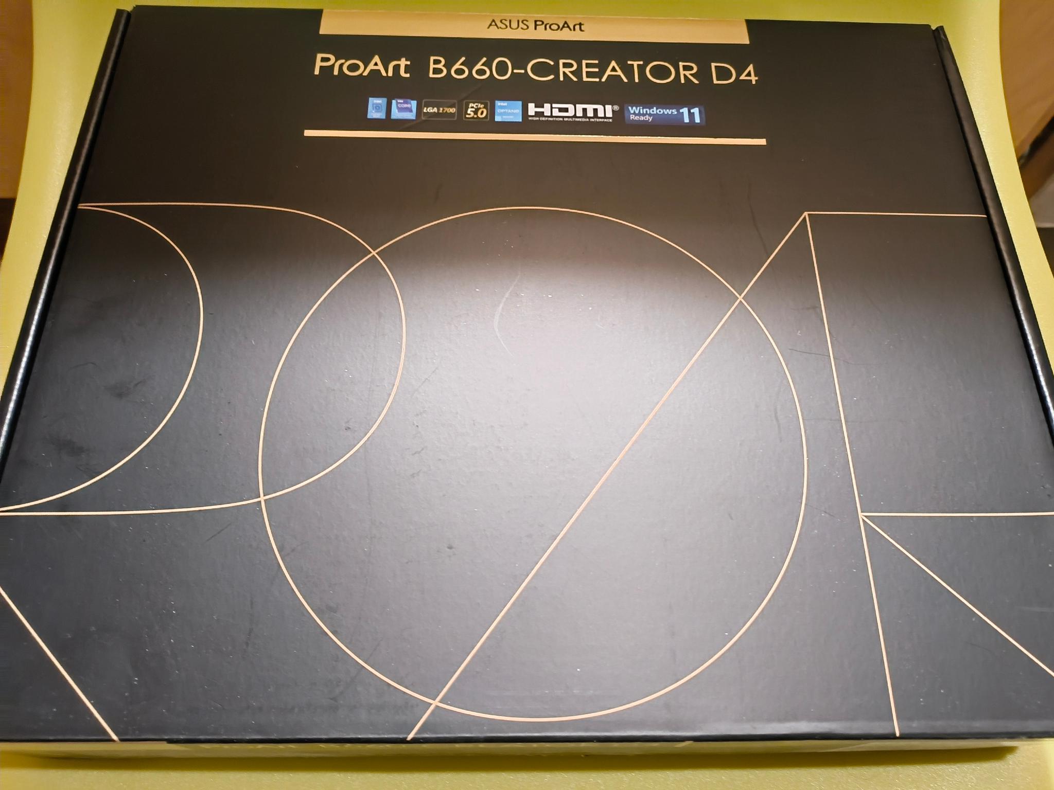 Asus B660-Creator D4 + Intel Core i5-12490F