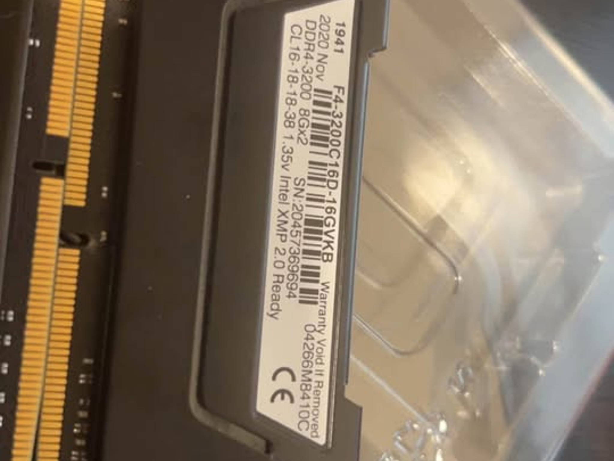 G.Skill Ripjaws V 16GB (2x8GB) 3200mhz DDR4