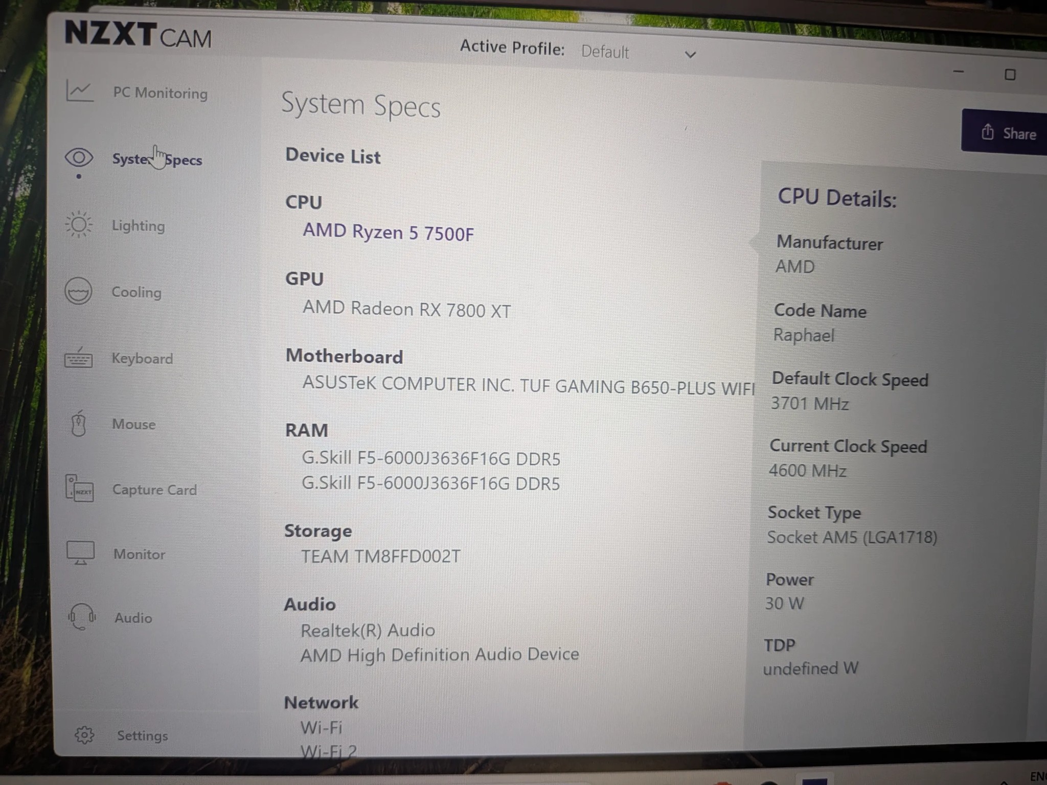 Walnut Wood & Noctua Gaming PC - AMD Ryzen 5 7500F, Radeon RX 7800XT, 32 GB DDR5, 2 TB SSD