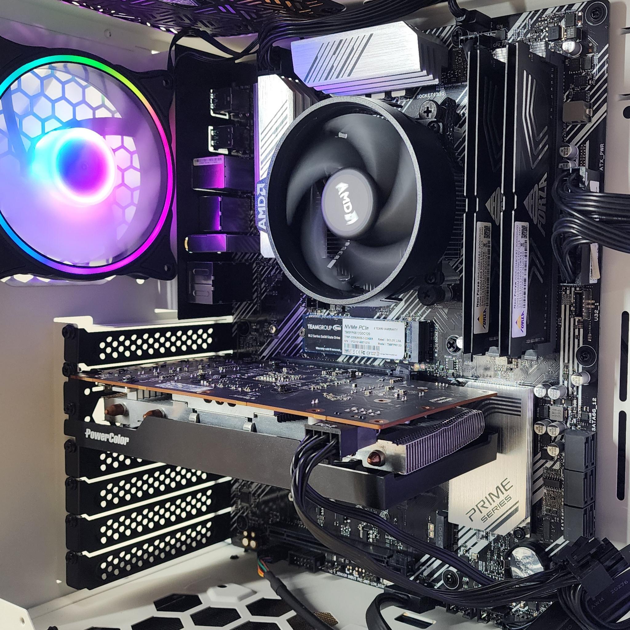 Gaming PC Ryzen 7 3800X 16GB RAM 512GB SSD RX 6600 8GB Windows 11 Computer