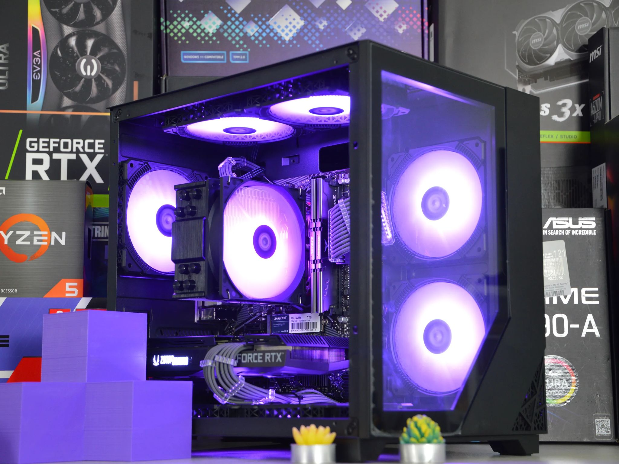 🧊🧊| RTX 3070 8GB| RYZEN 7 3700X | 32 GB DDR4 RAM | 1TB NVME SSD | Ice Box |