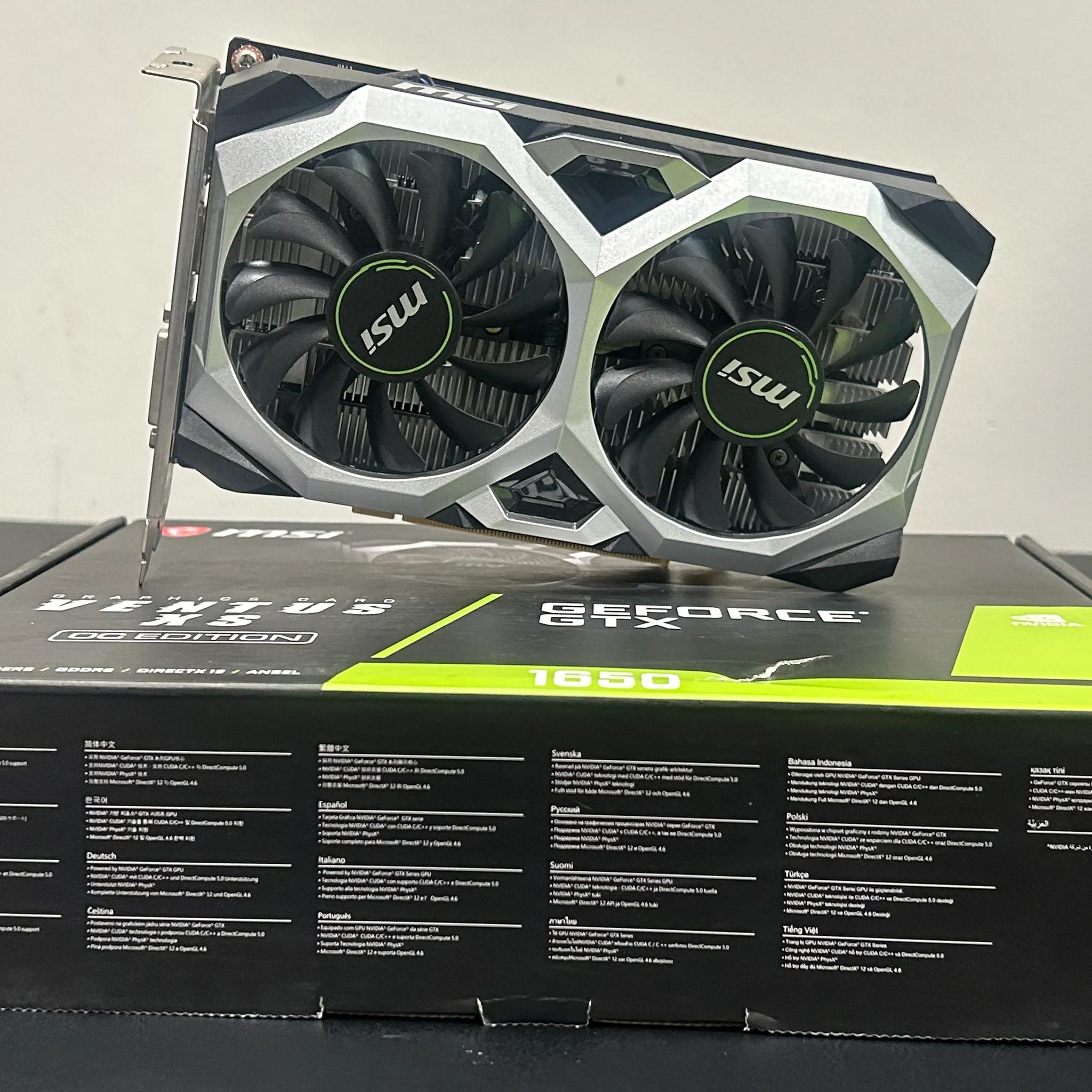 MSI NVIDIA GTX 1650 VENTUS OC EDITION 4GB GDRR6 GRAPHICS CARD WITH BOX!!