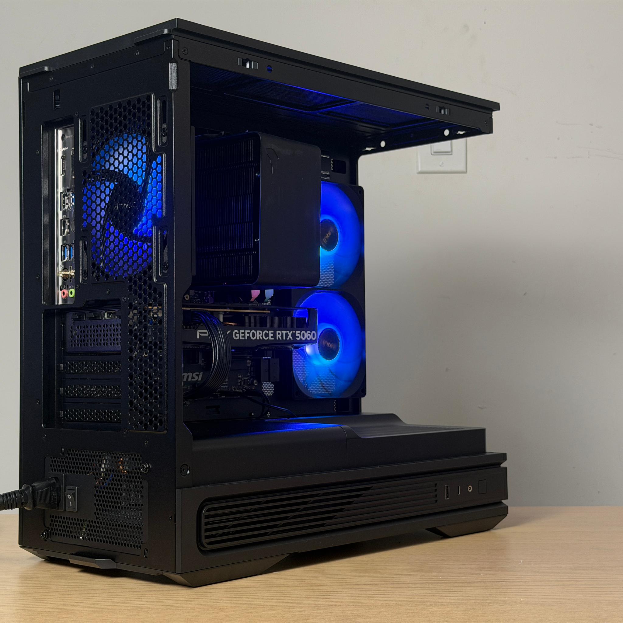🖤♠️ Black Gaming PC ♠️🖤 RTX 5060 | Ryzen 5 5500 | 16gb RGB RAM | 1TB SSD - WiFi, BlueTooth