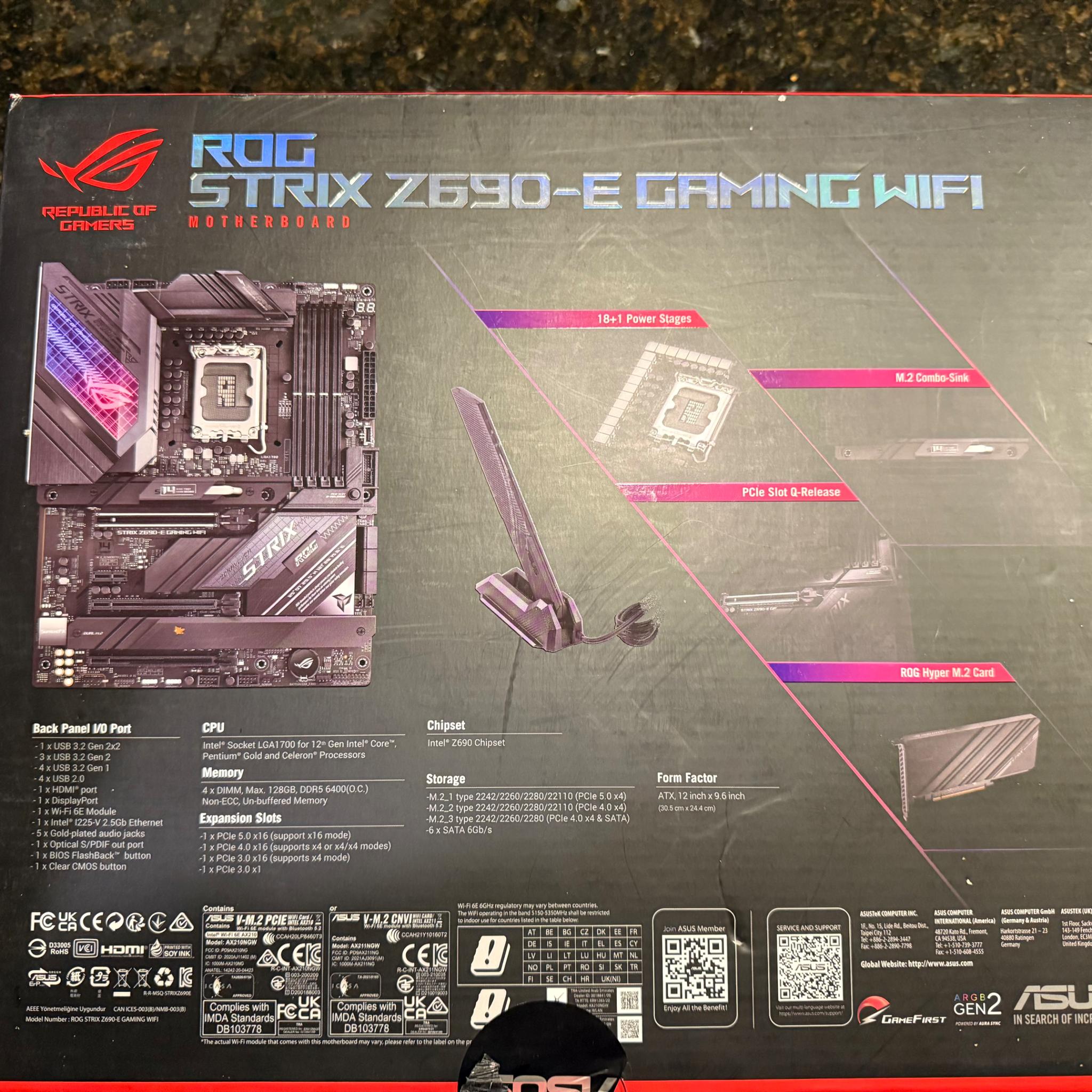 INTEL I9 12900K/ASUS Z690 E GAMING WIFI BUNDLE