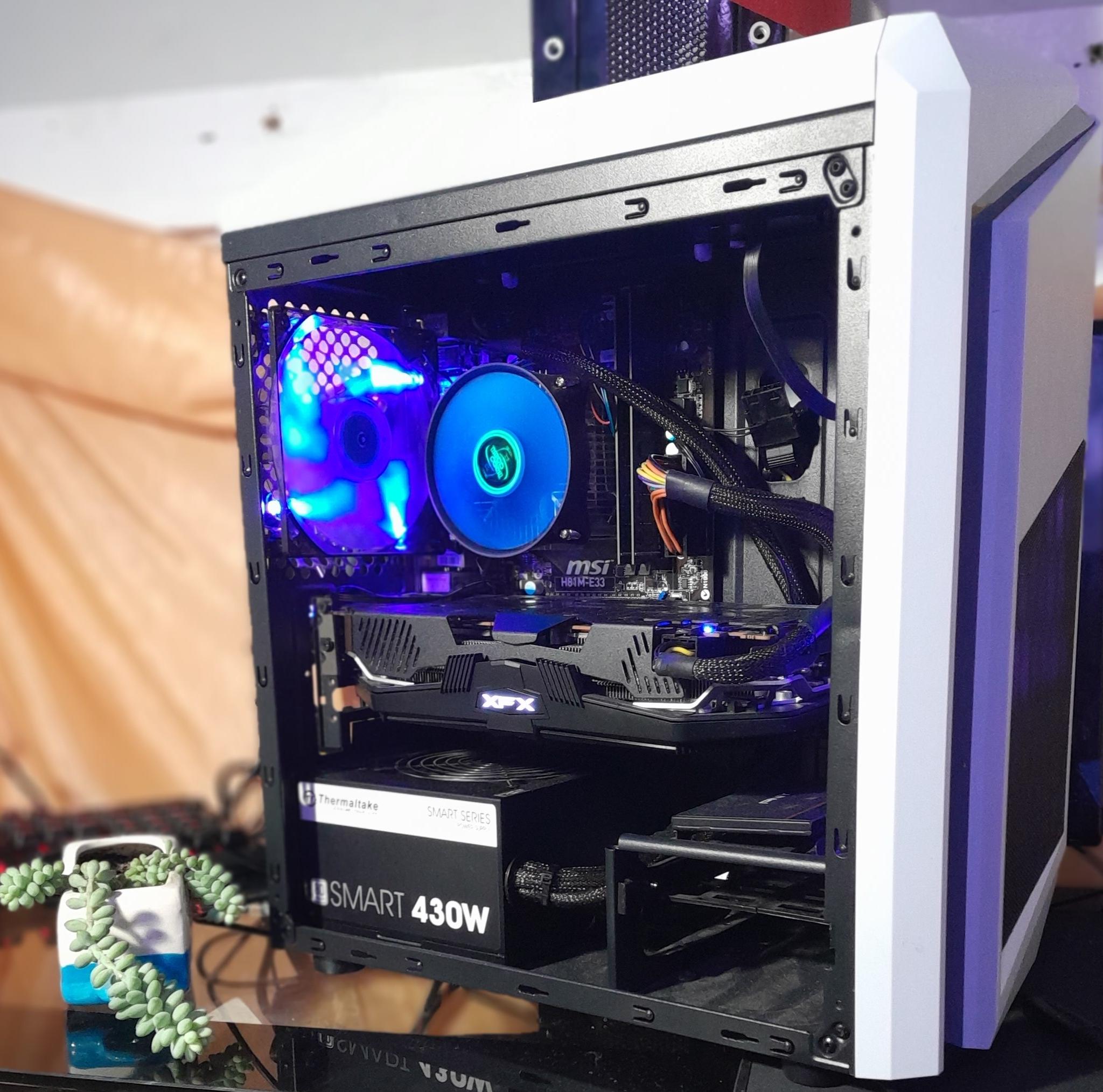 AAA gaming pc! i7-4790k with RX 5600XT and 222 gb SSD. BONUS 60HZ TV! Fortnite, MW3 2023 ready!