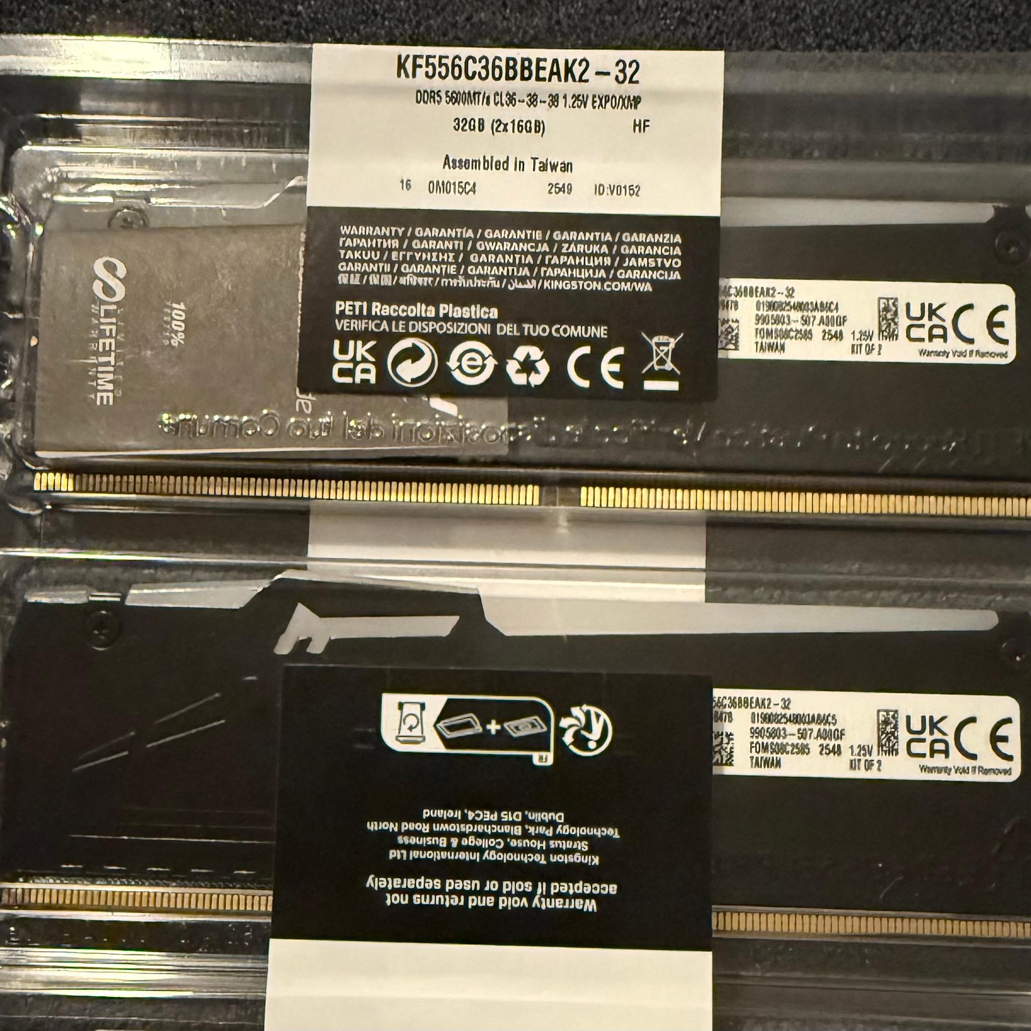[NEW] Kingston FURY Beast RGB 32GB (2x16GB) DDR5-5600 CL36 - Sealed