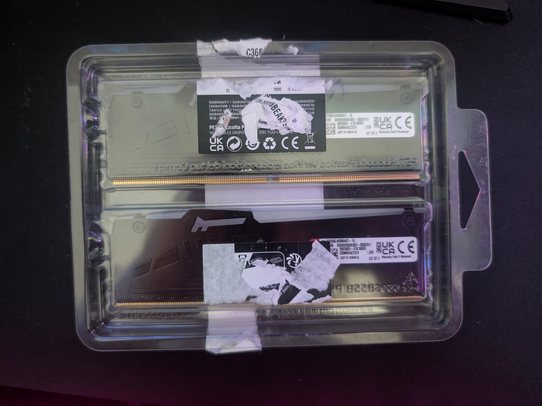 Kingston FURY Beast DDR5 RGB 16GB kit (2×8GB) 5600 MT/s CL40, Open Box, Good