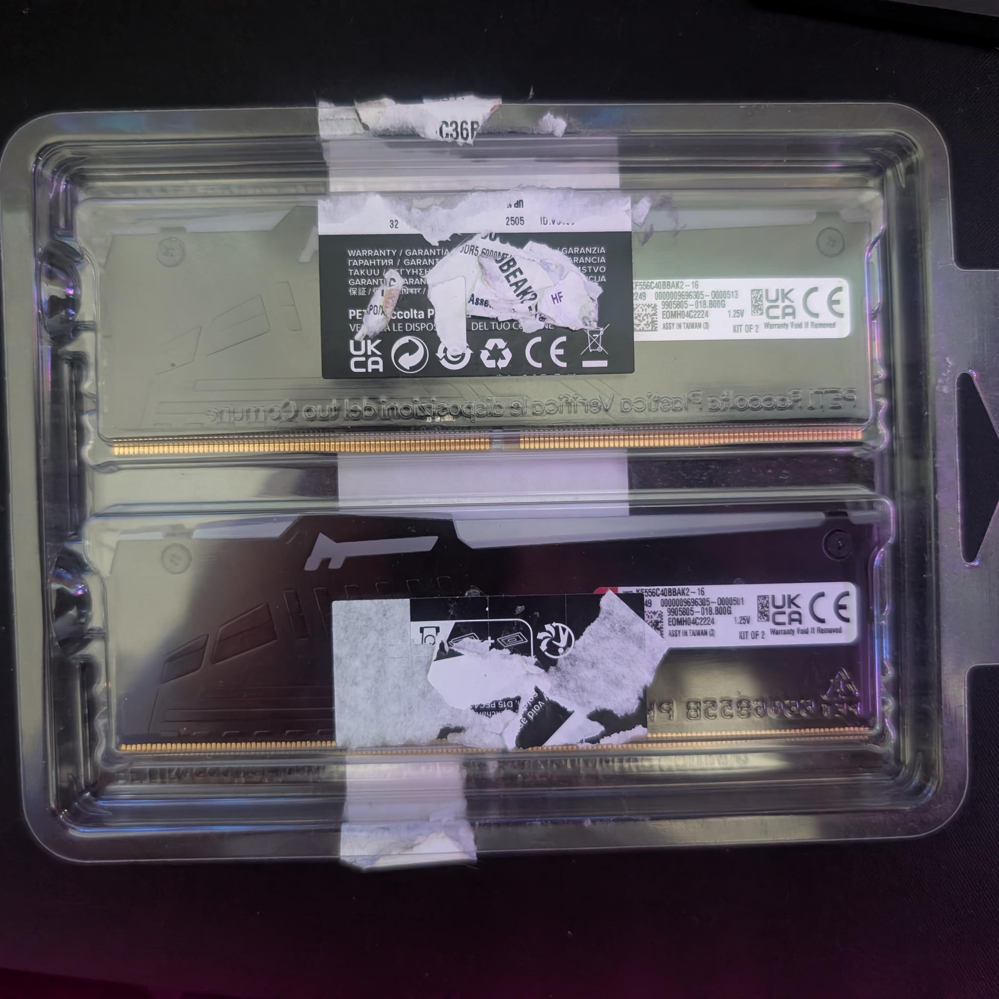 Kingston FURY Beast DDR5 RGB 16GB kit (2×8GB) 5600 MT/s CL40, Open Box, Good