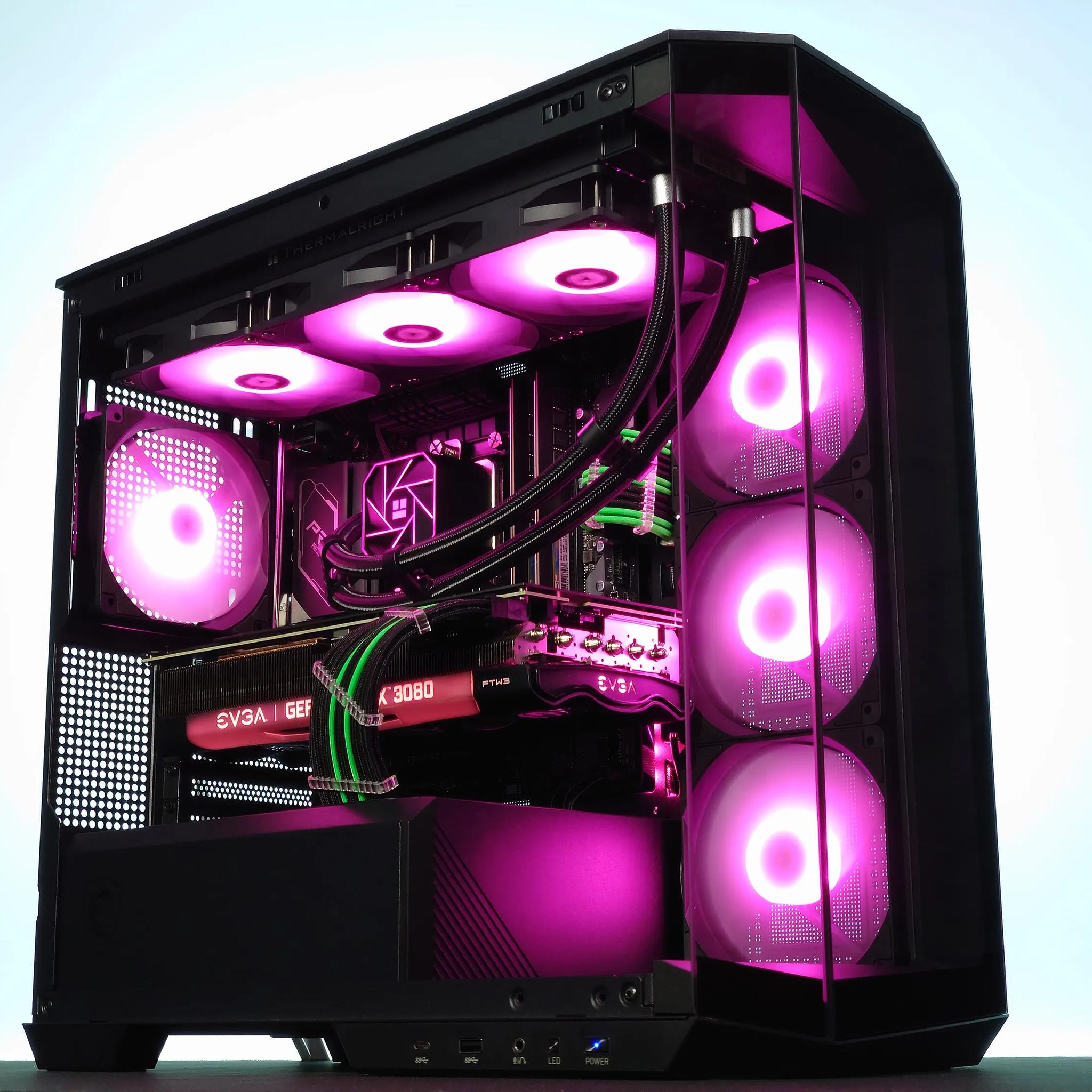 💚🖤Liquid Cooled Gaming PC❇️Nvidia RTX 3080 10GB❇️Intel i7 12700KF 12 core❇️32GB DDR4❇️1TB NVME