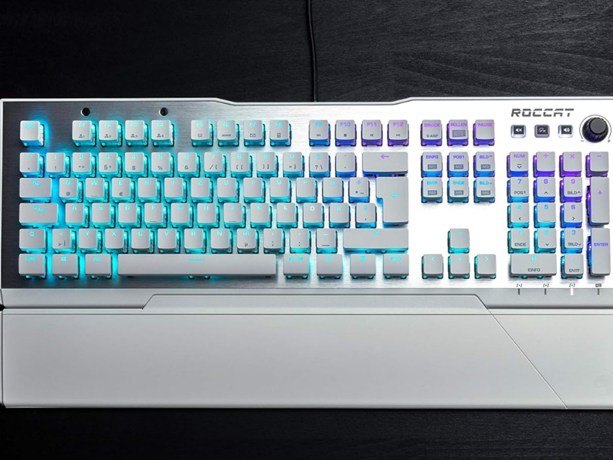 BNIB ROCCAT Vulcan 122 Full-size Mechanical PC Gaming Keyboard- Tactile Titan Switch (Arctic White)