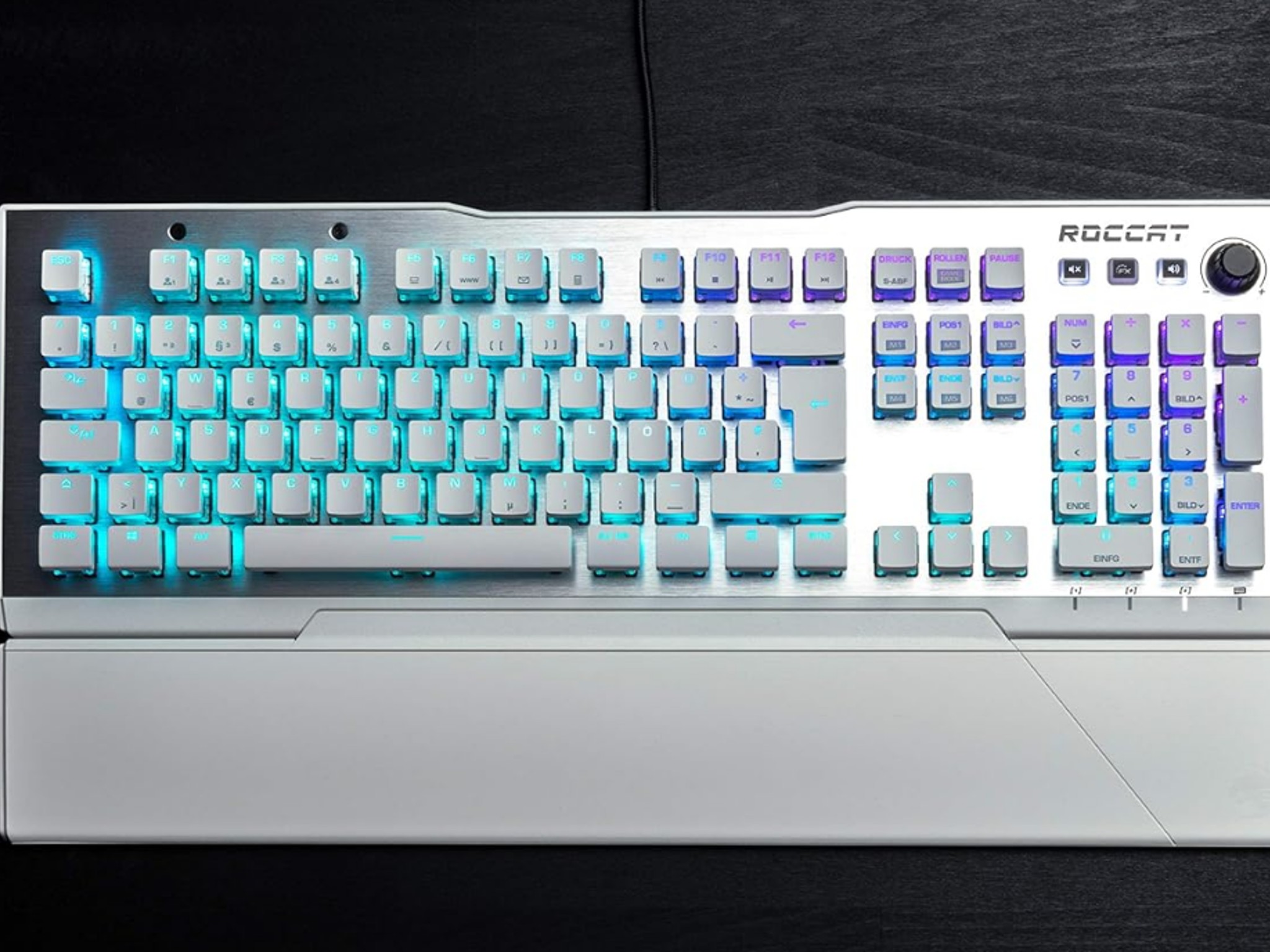 BNIB ROCCAT Vulcan 122 Full-size Mechanical PC Gaming Keyboard- Tactile Titan Switch (Arctic White)