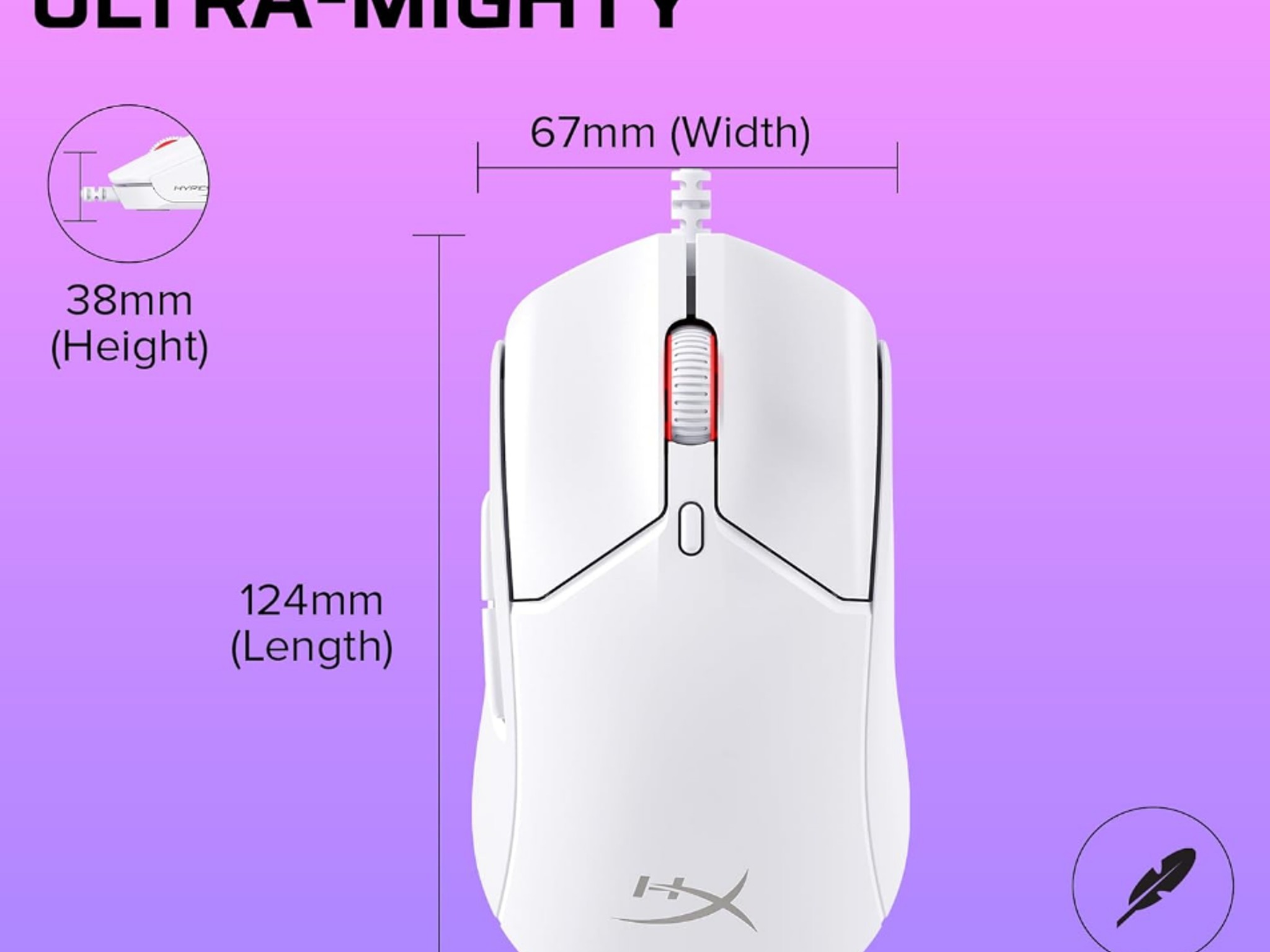 BNIB HyperX Pulsefire Haste 2 Gaming Mouse