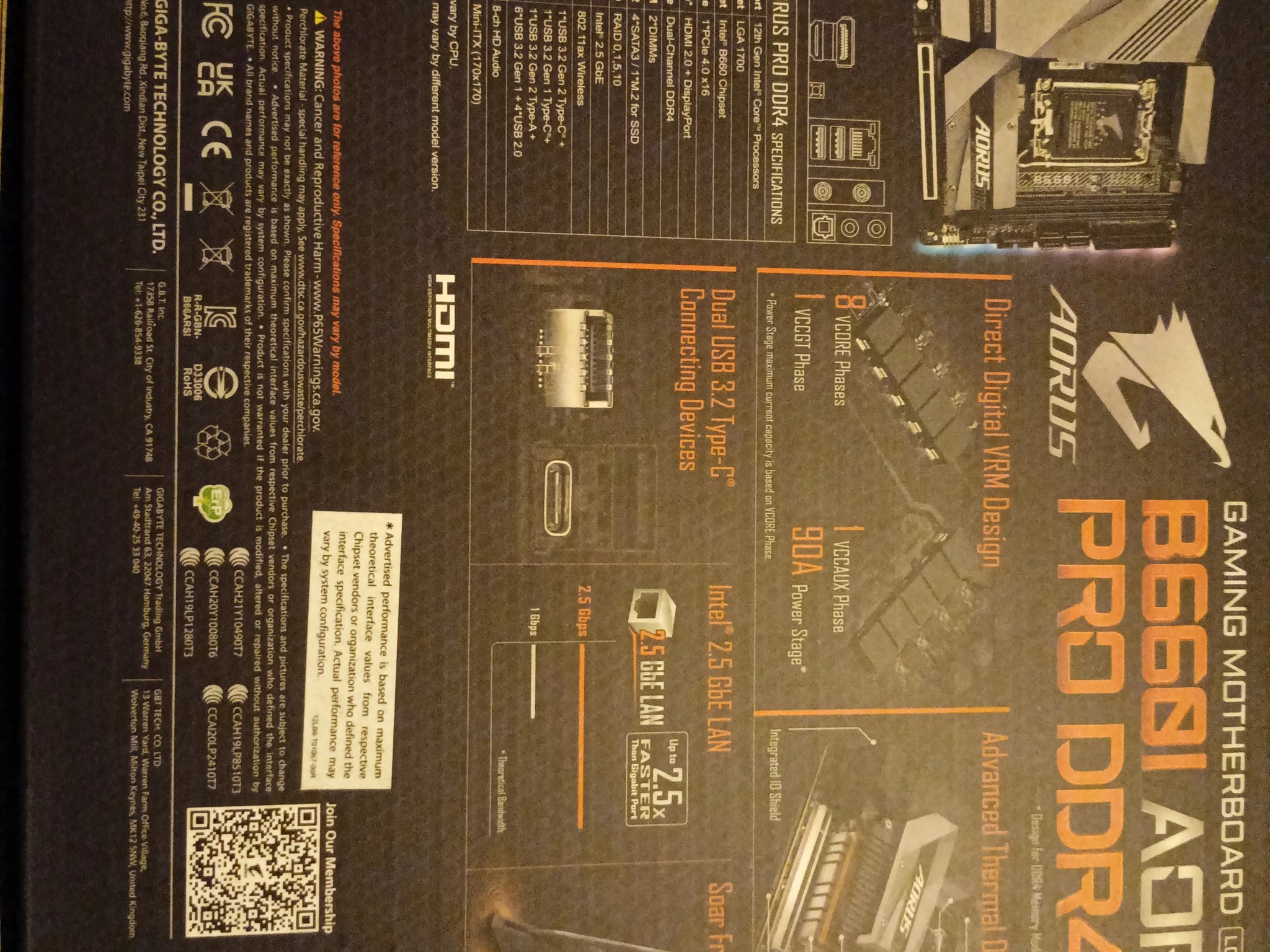 GIGABYTE B660I AORUS Pro DDR4