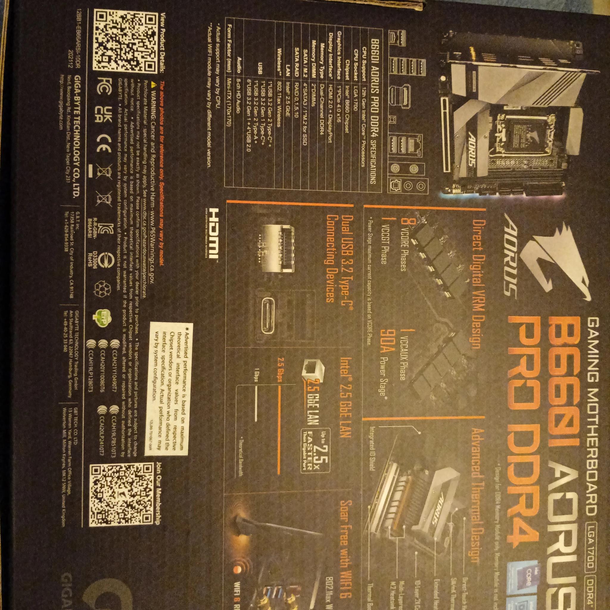GIGABYTE B660I AORUS Pro DDR4