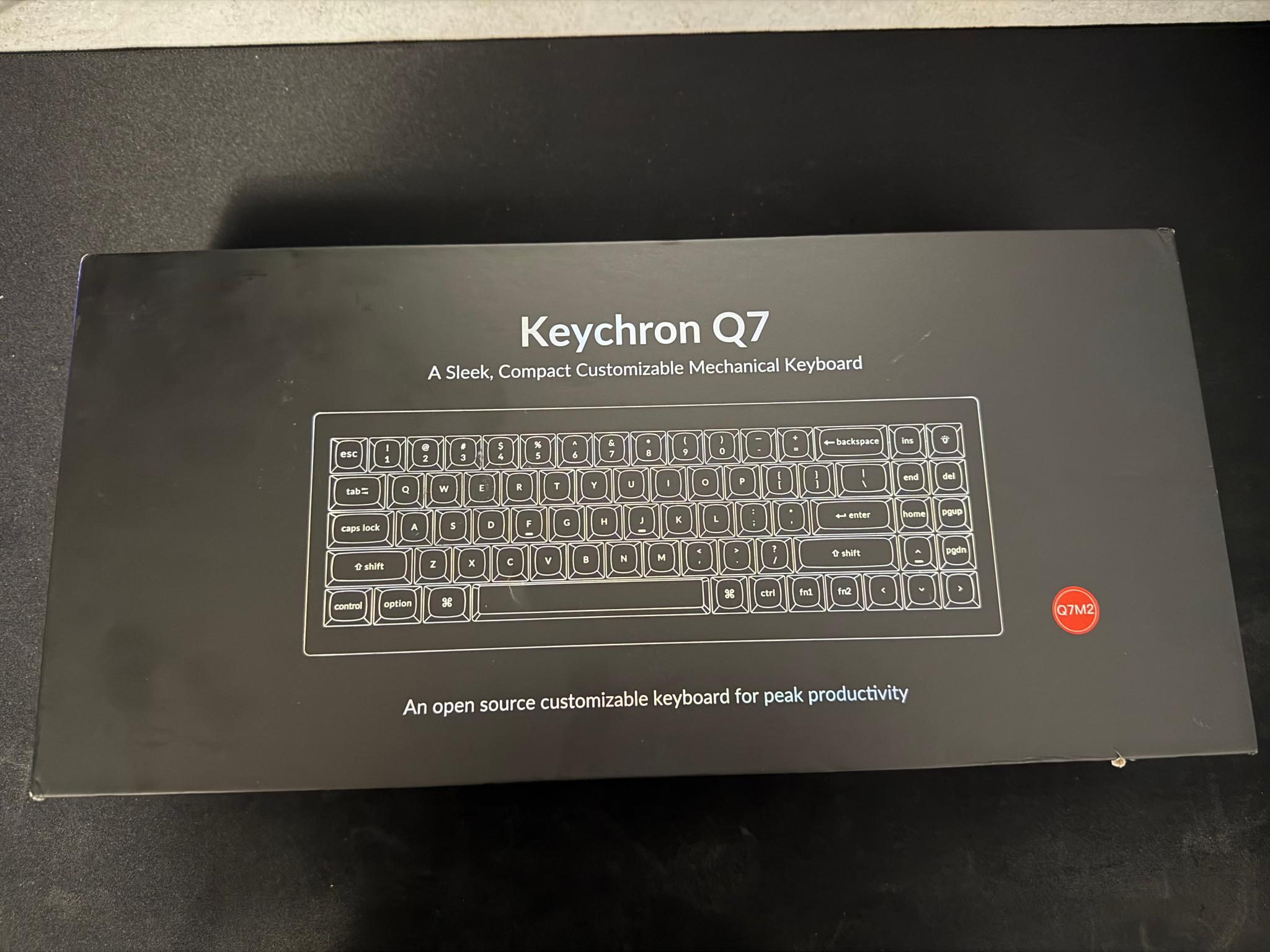 Keychron Q7 QMK Mechanical Keyboard Gateron G Pro Blue/Carbon Black