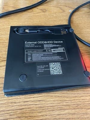 Rioddas BT638 External Drive USB ODD & HDD Device CD/DVD Black Portable