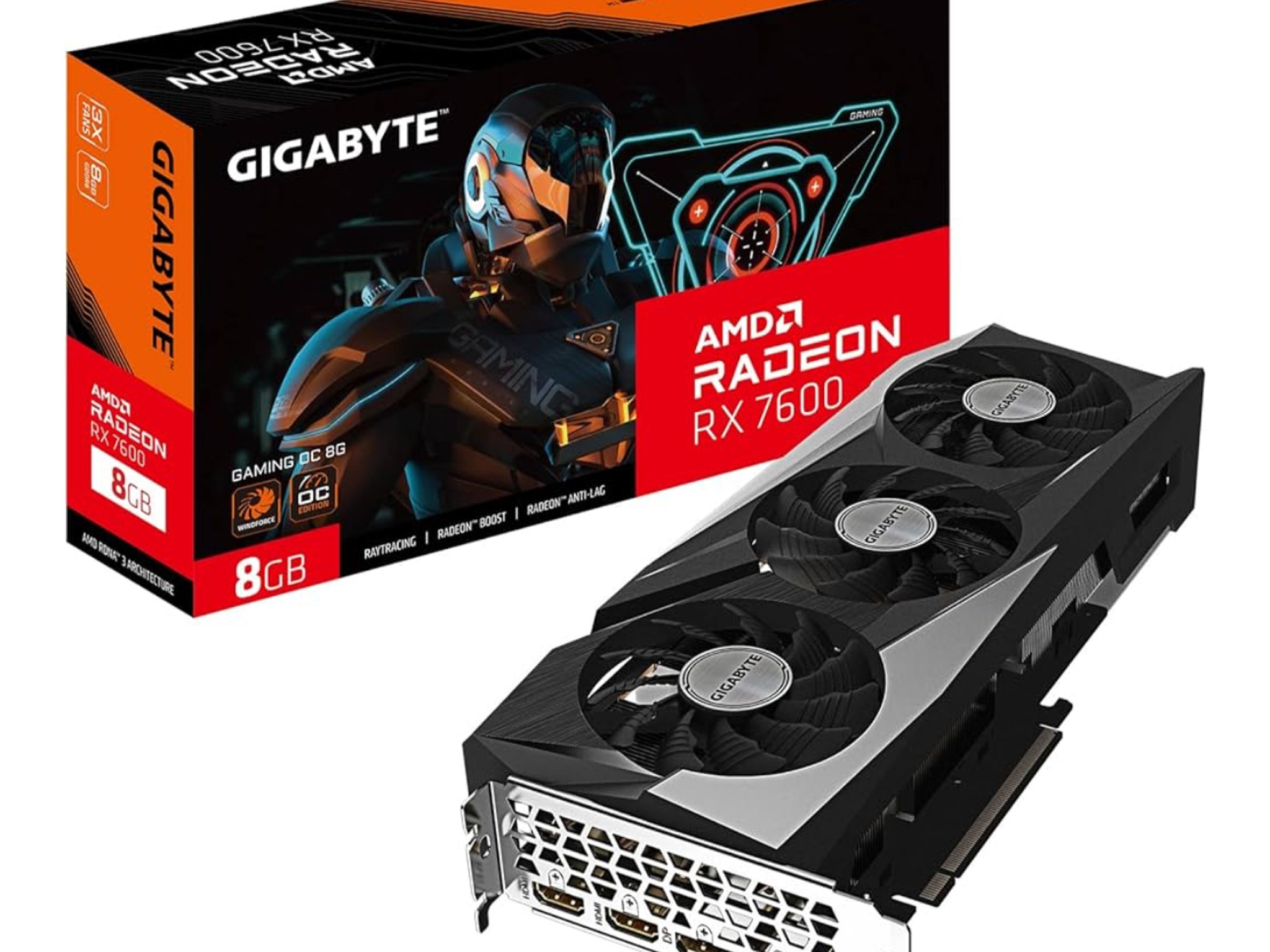 GIGABYTE OC-8GD Radeon RX 7600 Gaming 8GB 128-bit GDDR6, Video Card