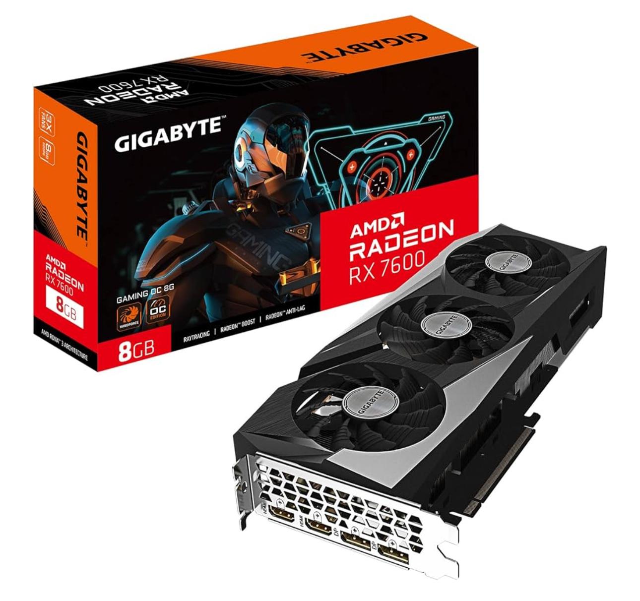 GIGABYTE OC-8GD Radeon RX 7600 Gaming 8GB 128-bit GDDR6, Video Card