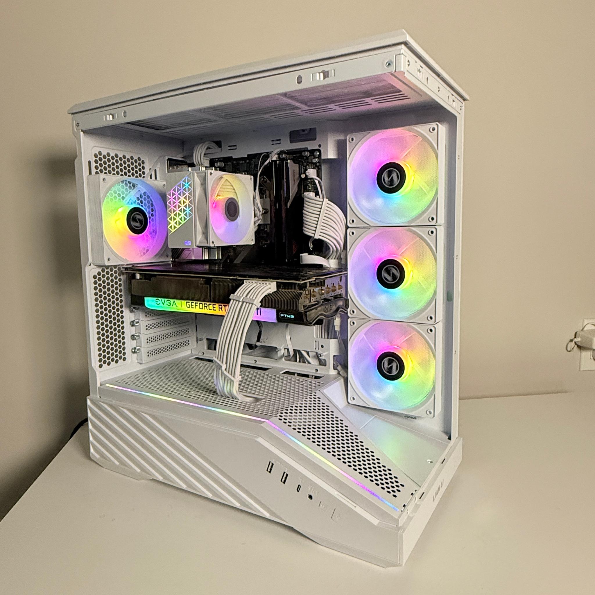 1080p Gaming PC –RTX 3060 8gb|Ryzen 5 5500|16gb RAM, 1TB SSD Lian Li V100 White Gaming Computer