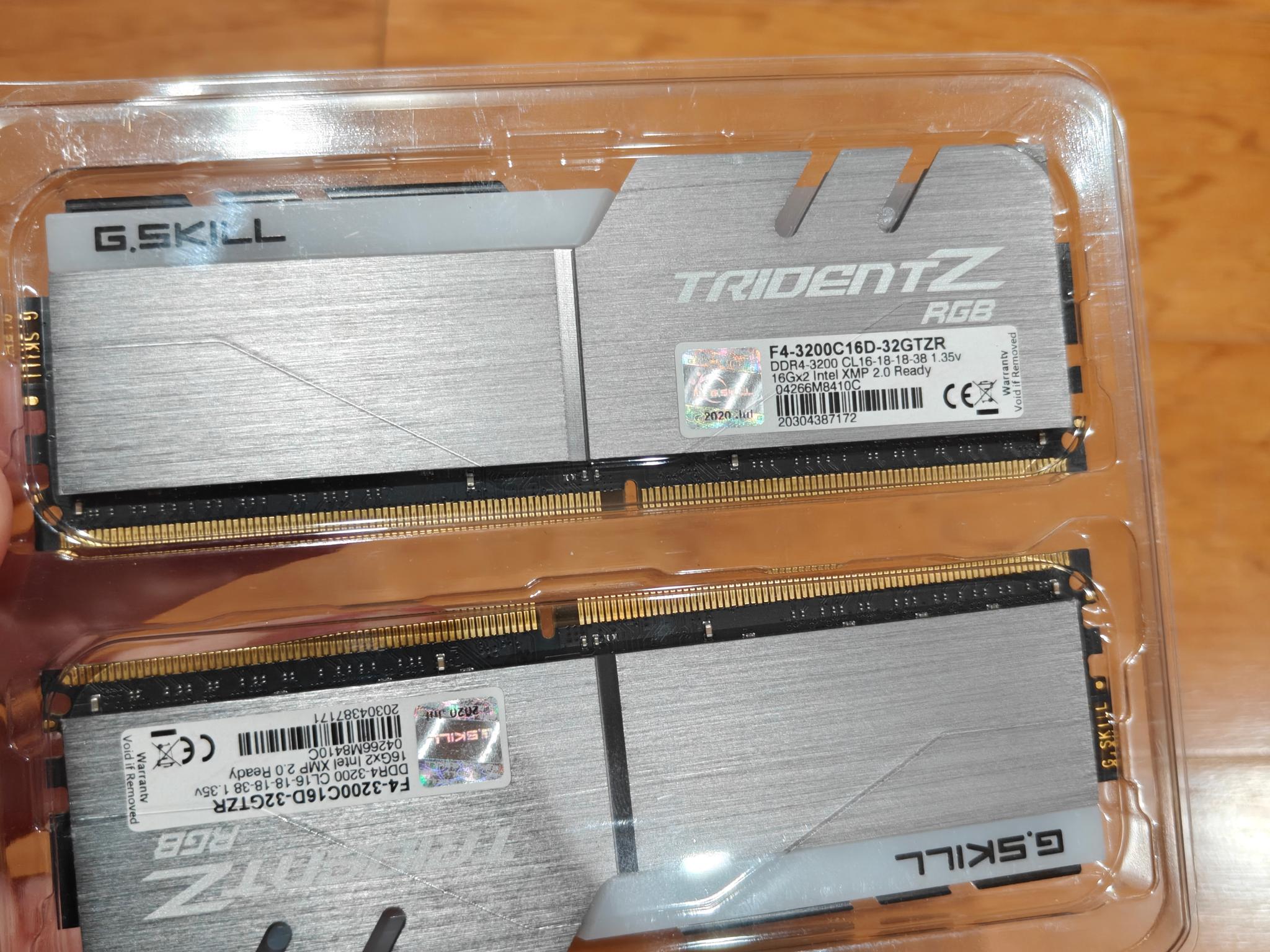 G.Skill TRIDENTZ RGB 32GB DDR4-3200 kit (2x16)