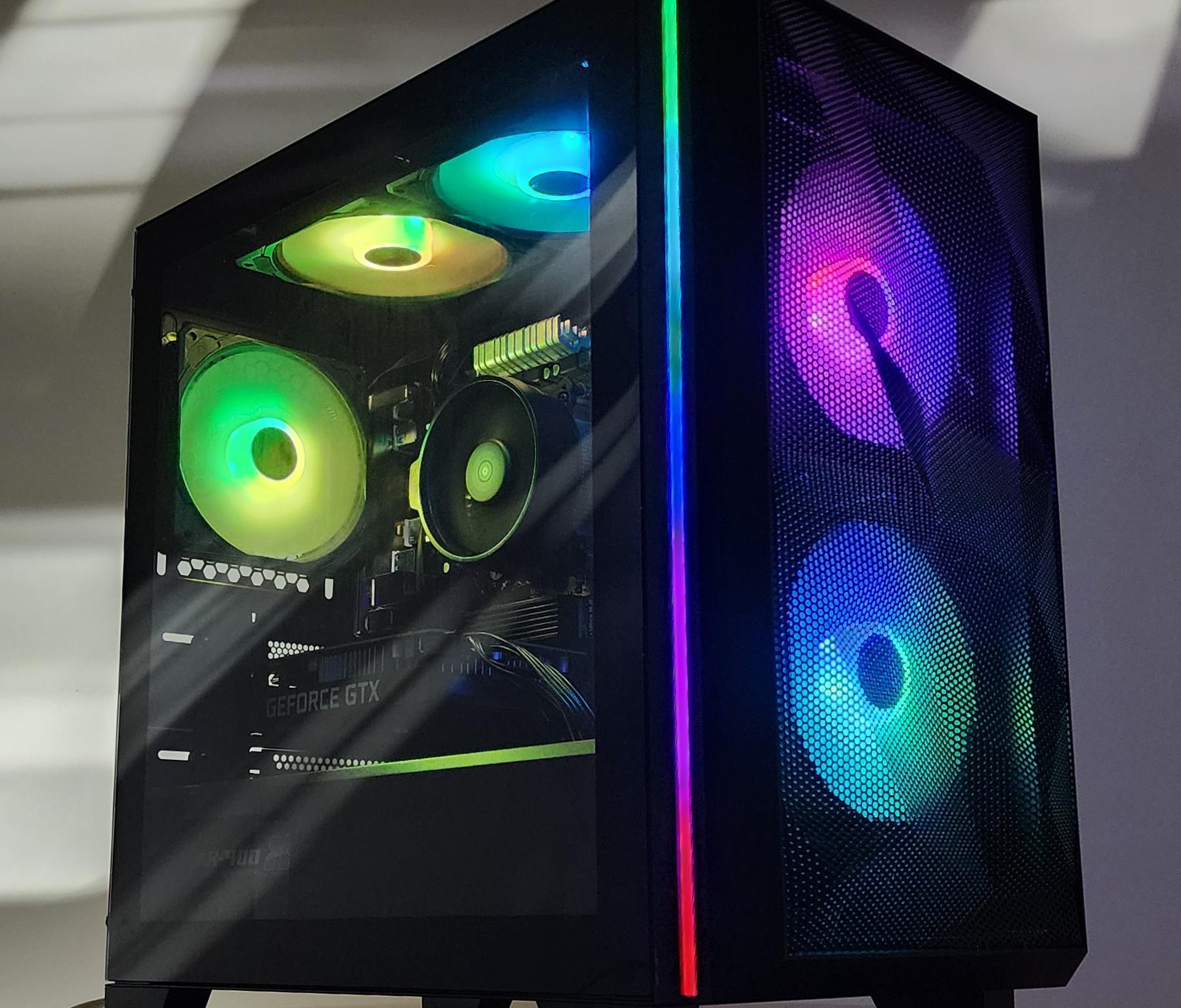 Gaming PC Ryzen 7 2700X 32GB RAM 256GB SSD + 1TB HDD GTX 1650 SUPER 4GB Windows 11 Computer