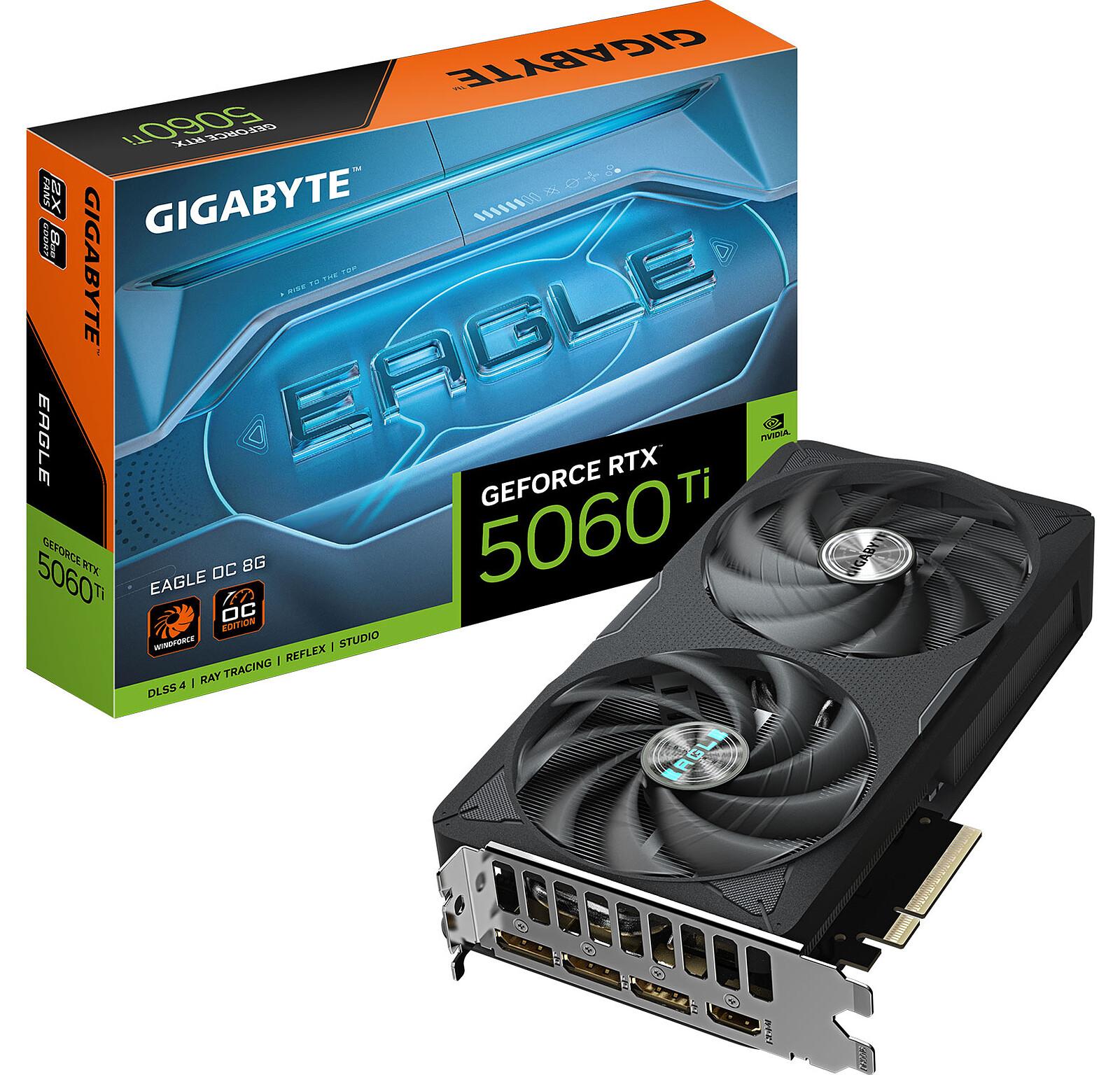 NEW GIGABYTE Eagle GeForce RTX 5060 8GB OC GDDR7 PCI Express 5.0 Graphics Card GV-N5060EAGLE OC-8GD