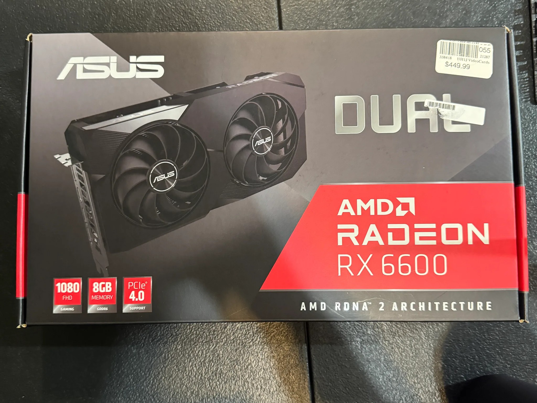 ASUS Dual RX 6600 8GB W/ Original Box