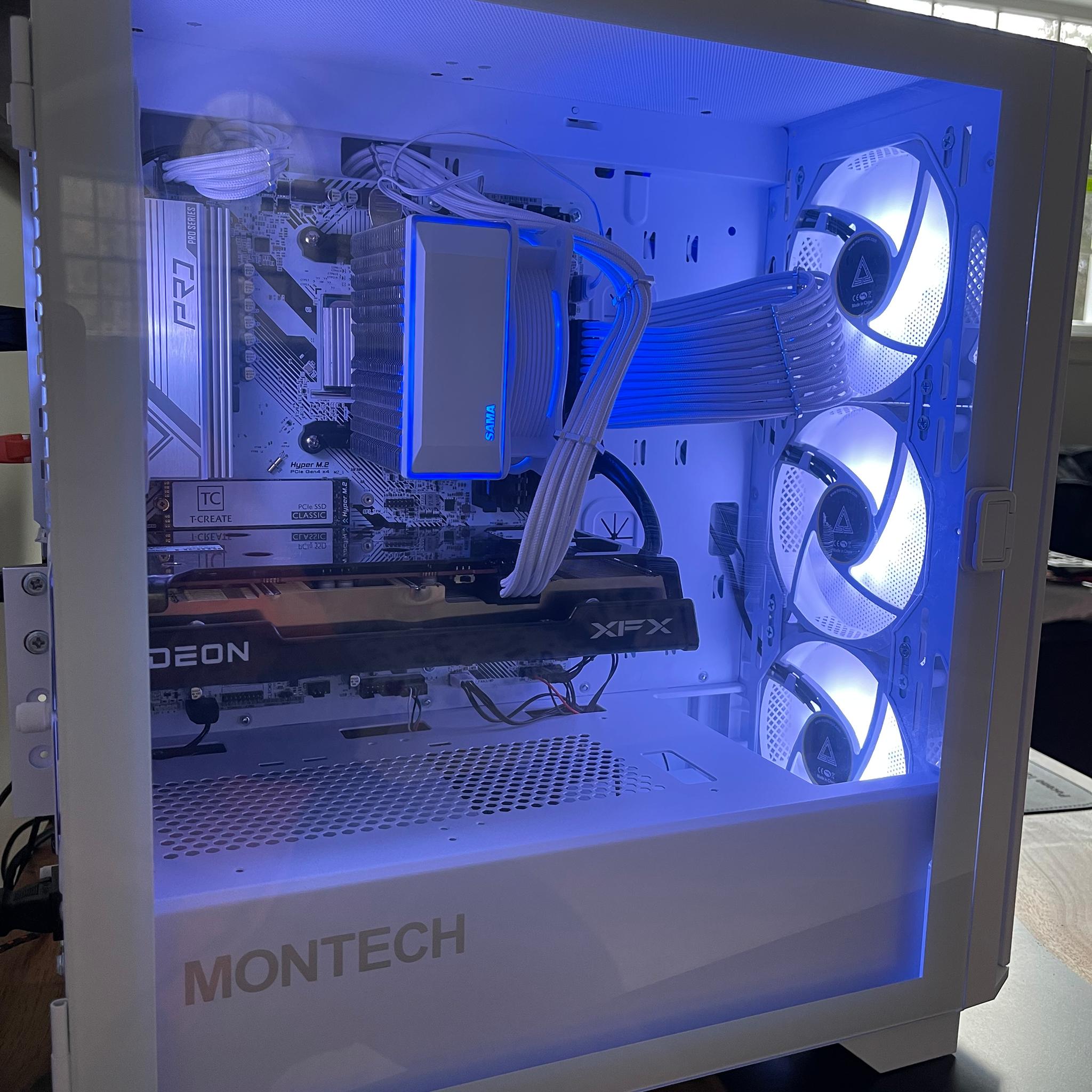 🥶 ALL WHITE 1080p Streaming/Gaming PC | RX 6600, Ryzen 5 3600, 1TB SSD 🥶
