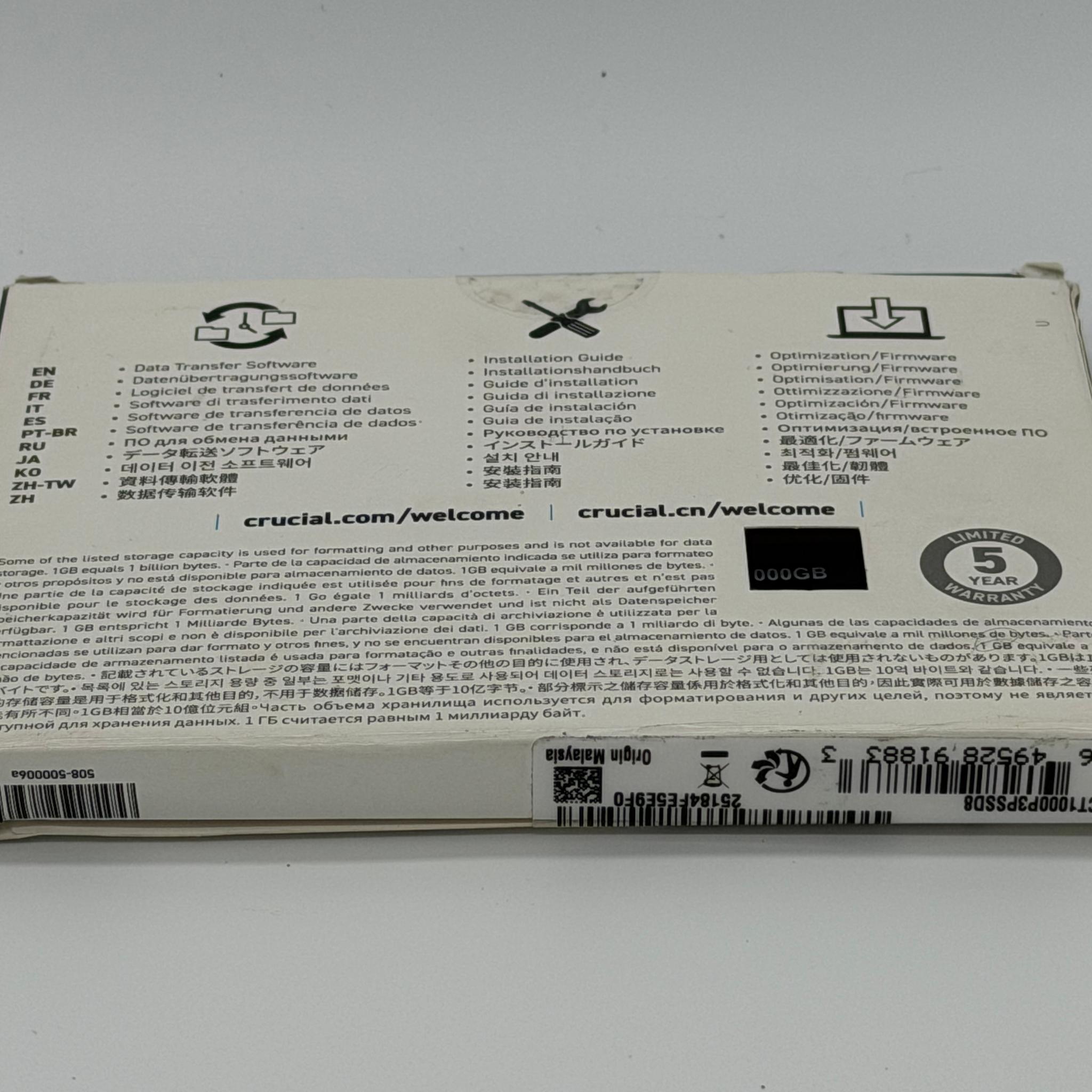 Crucial P3 Plus 1TB NVMe Internal SSD (CT1000P3PSSD8)