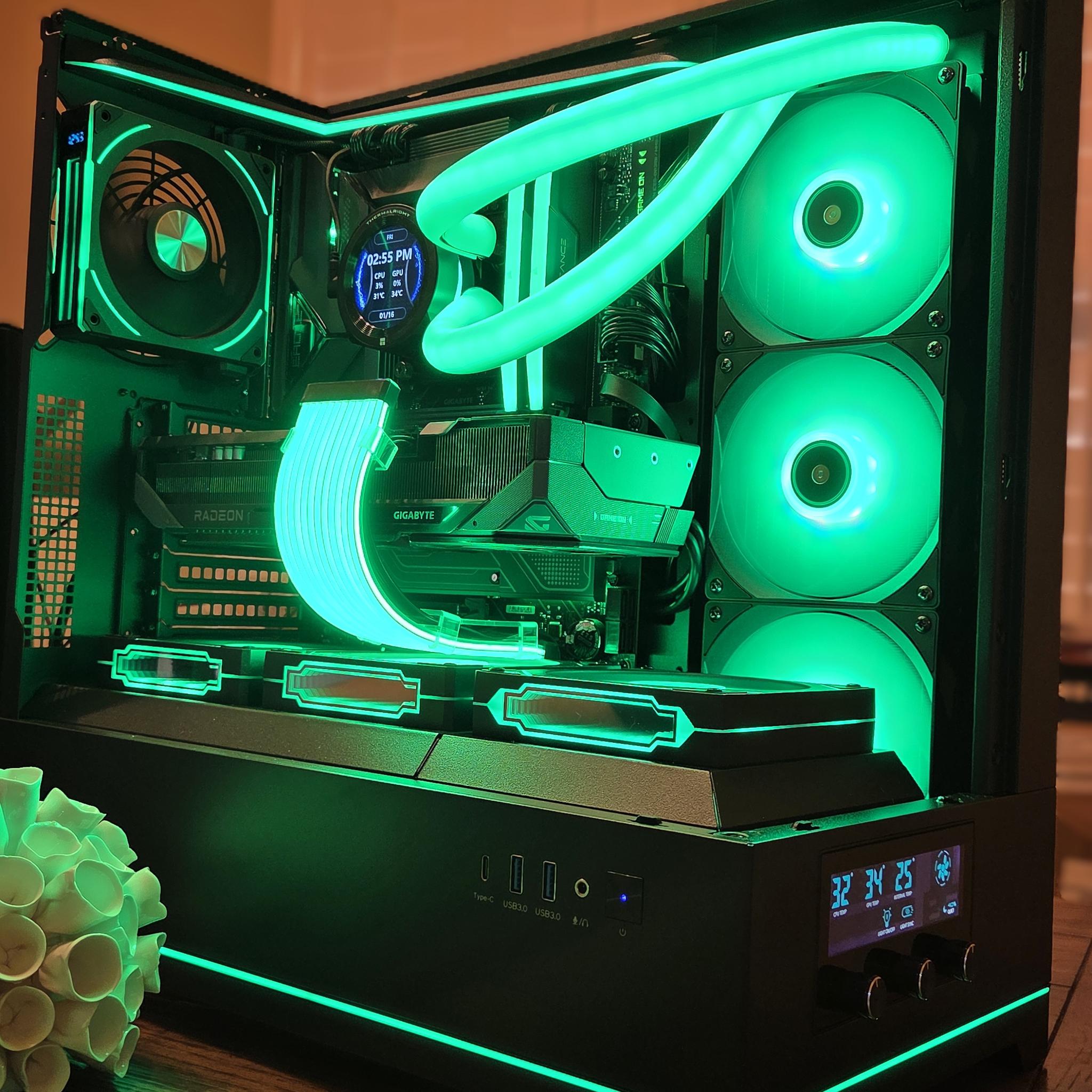 Mr. Knobs! 🔧 | RX 9070 XT Gaming PC | Intel Core Ultra 7 265KF | 32GB DDR5 | 2TB NVMe | LCD Display