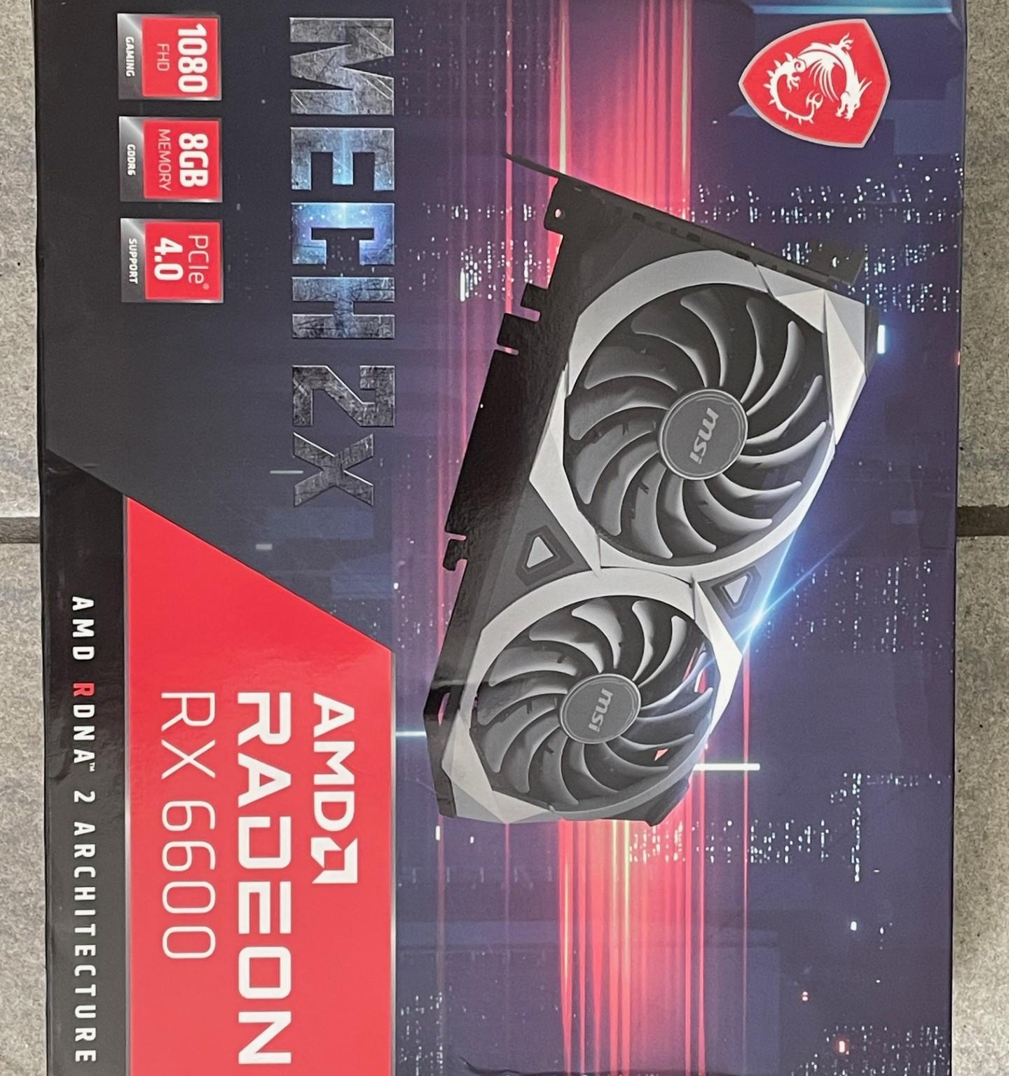 MSI AMD Radeon RX 6600 MECH 2X 8GB GDDR6 Graphics Card, Used.