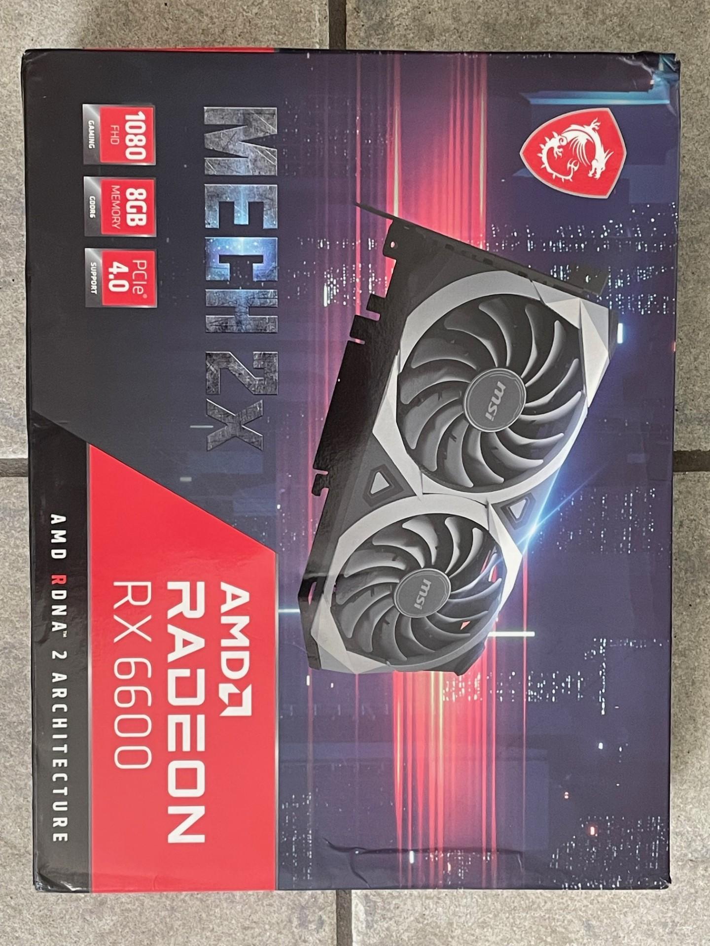 MSI AMD Radeon RX 6600 MECH 2X 8GB GDDR6 Graphics Card, Used.