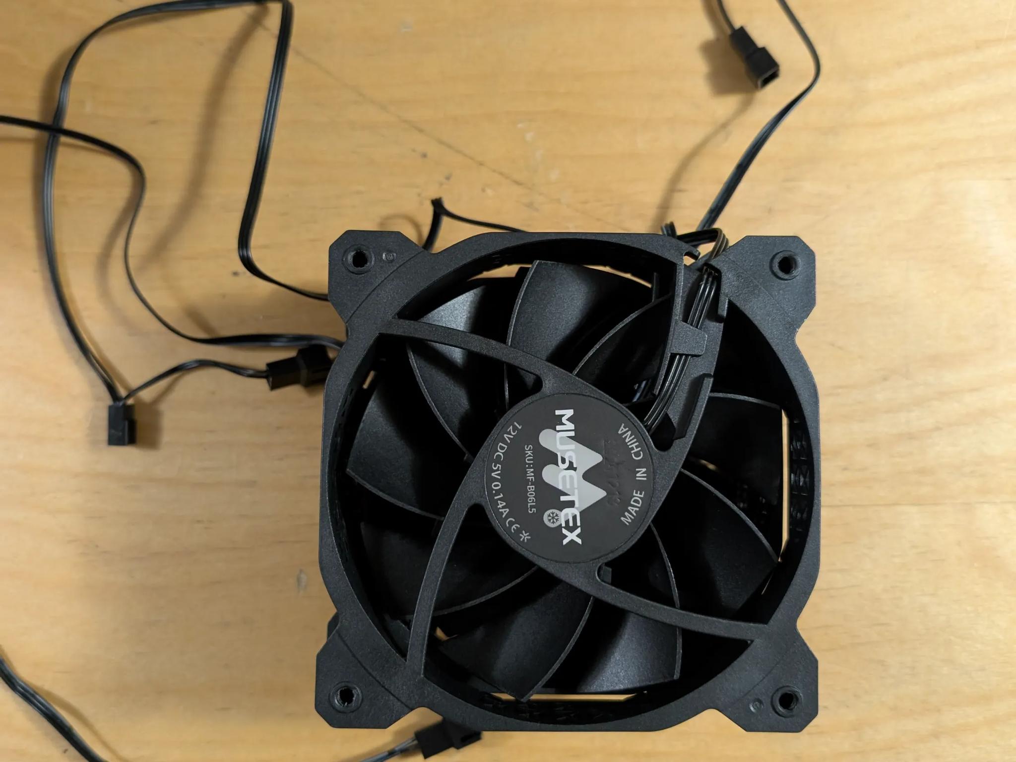 3x Musetex Black 120mm case fans