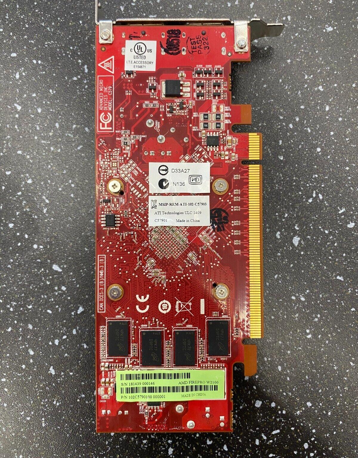 AMD FirePro W2100 2GB DDR3 Graphics Card  Low Profile - 2x DisplayPort