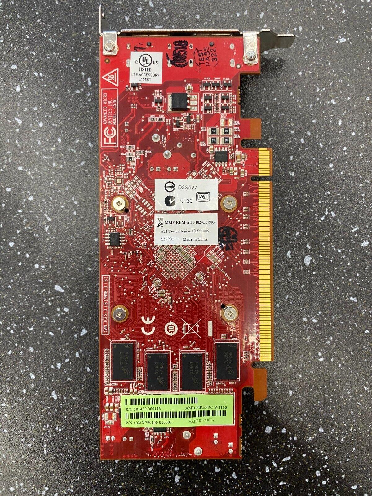 AMD FirePro W2100 2GB DDR3 Graphics Card  Low Profile - 2x DisplayPort